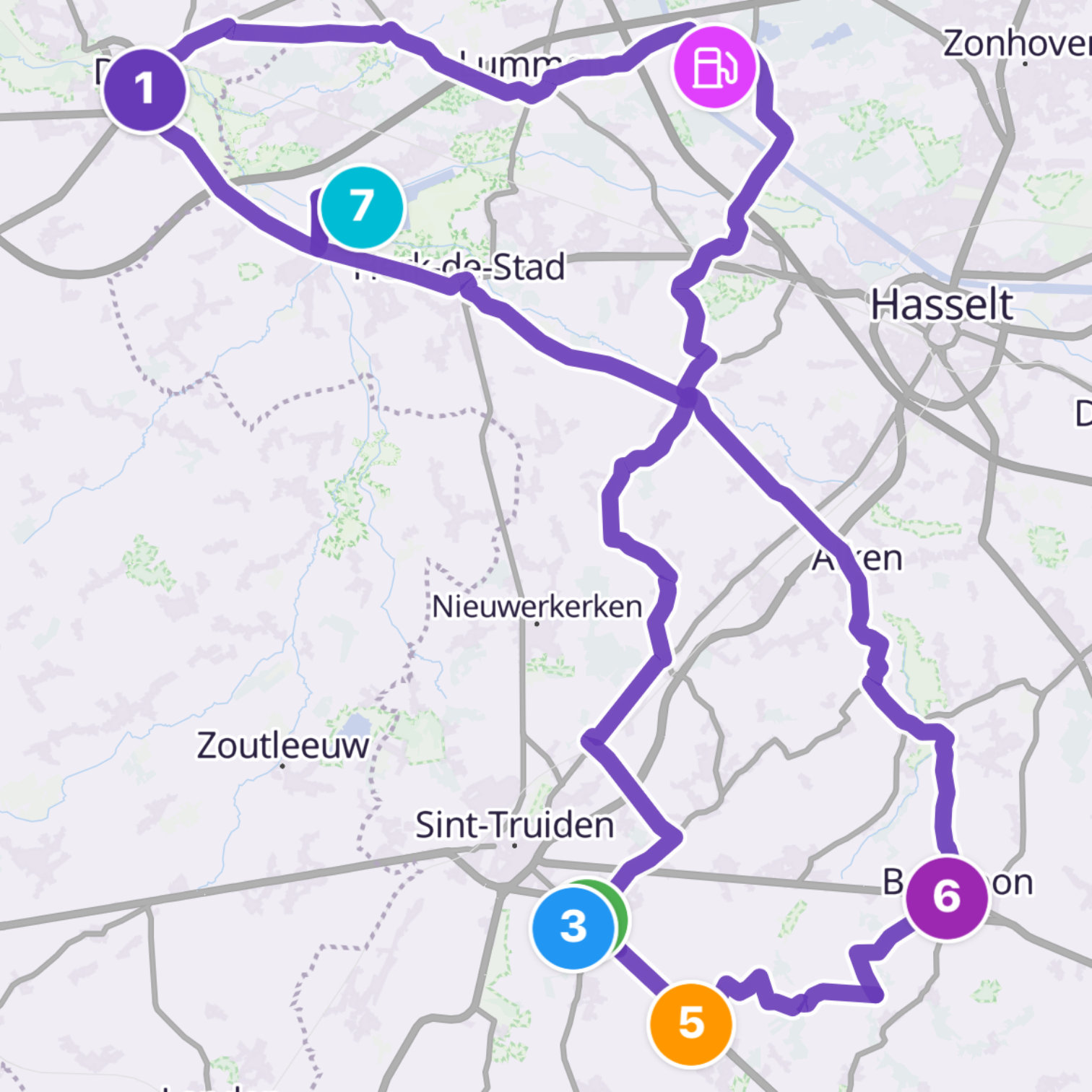 Map itinerary