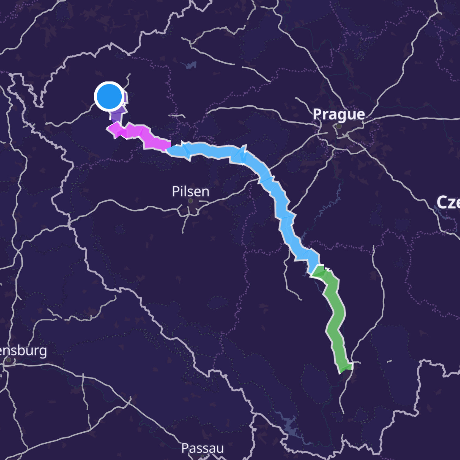 Map itinerary