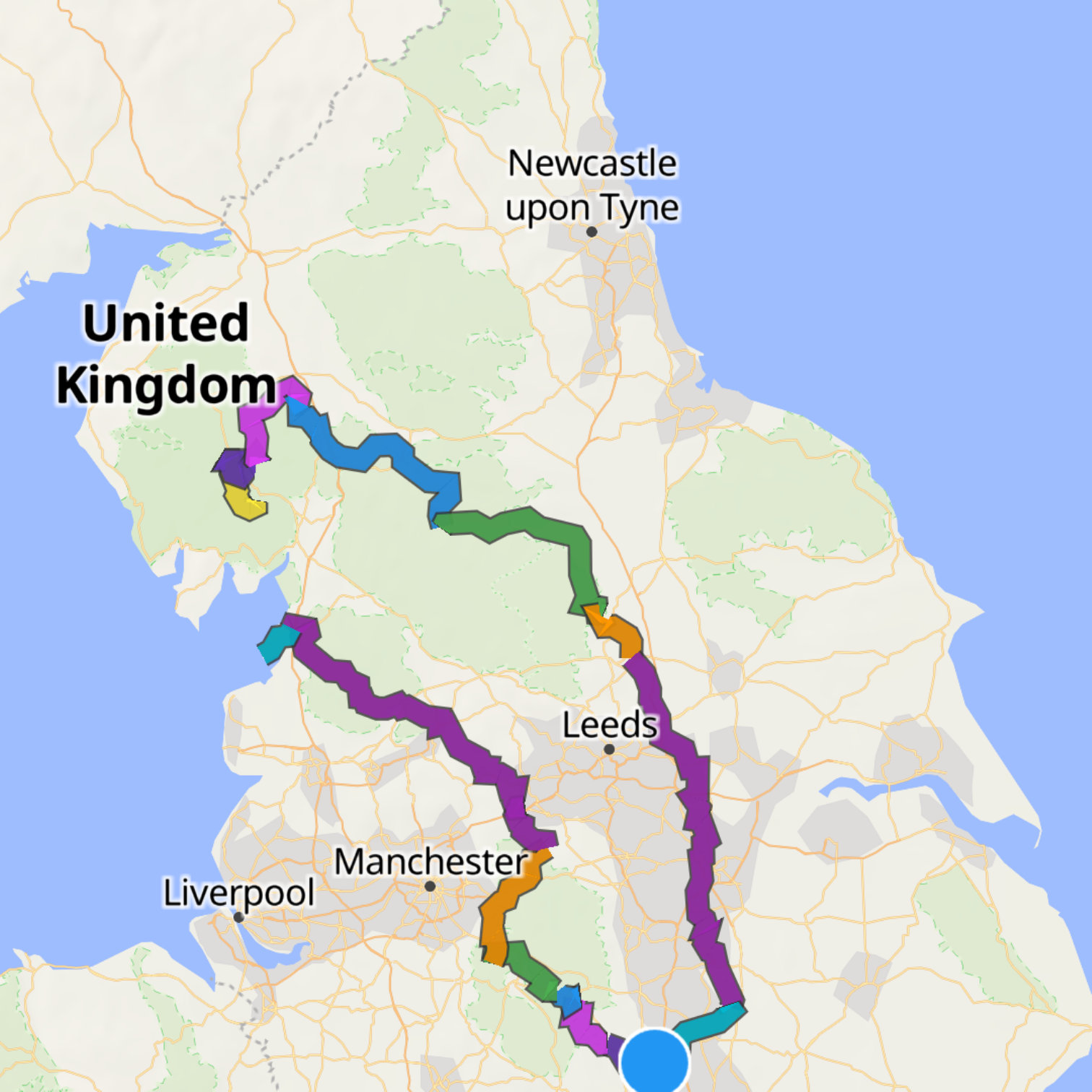 Map itinerary