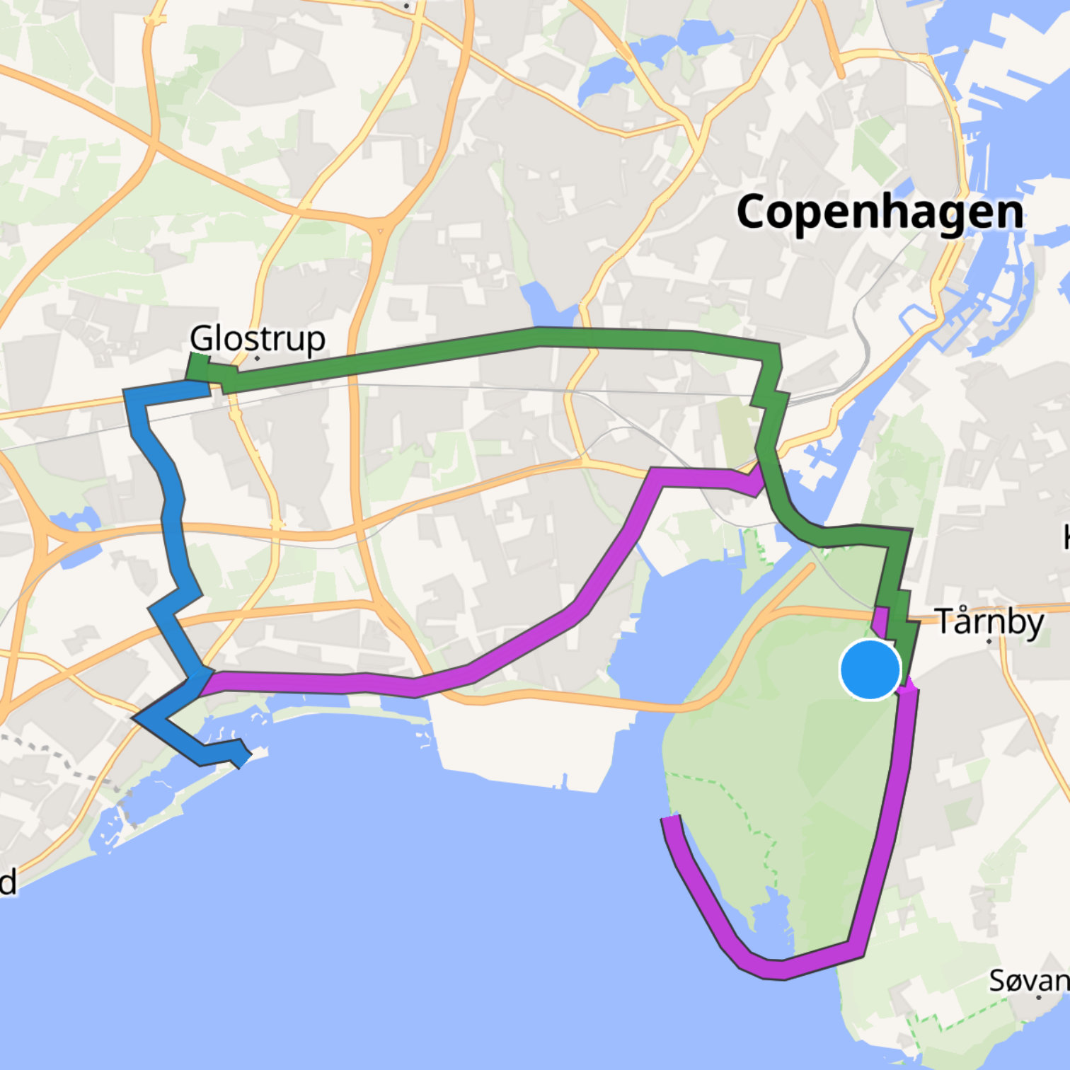 Map itinerary