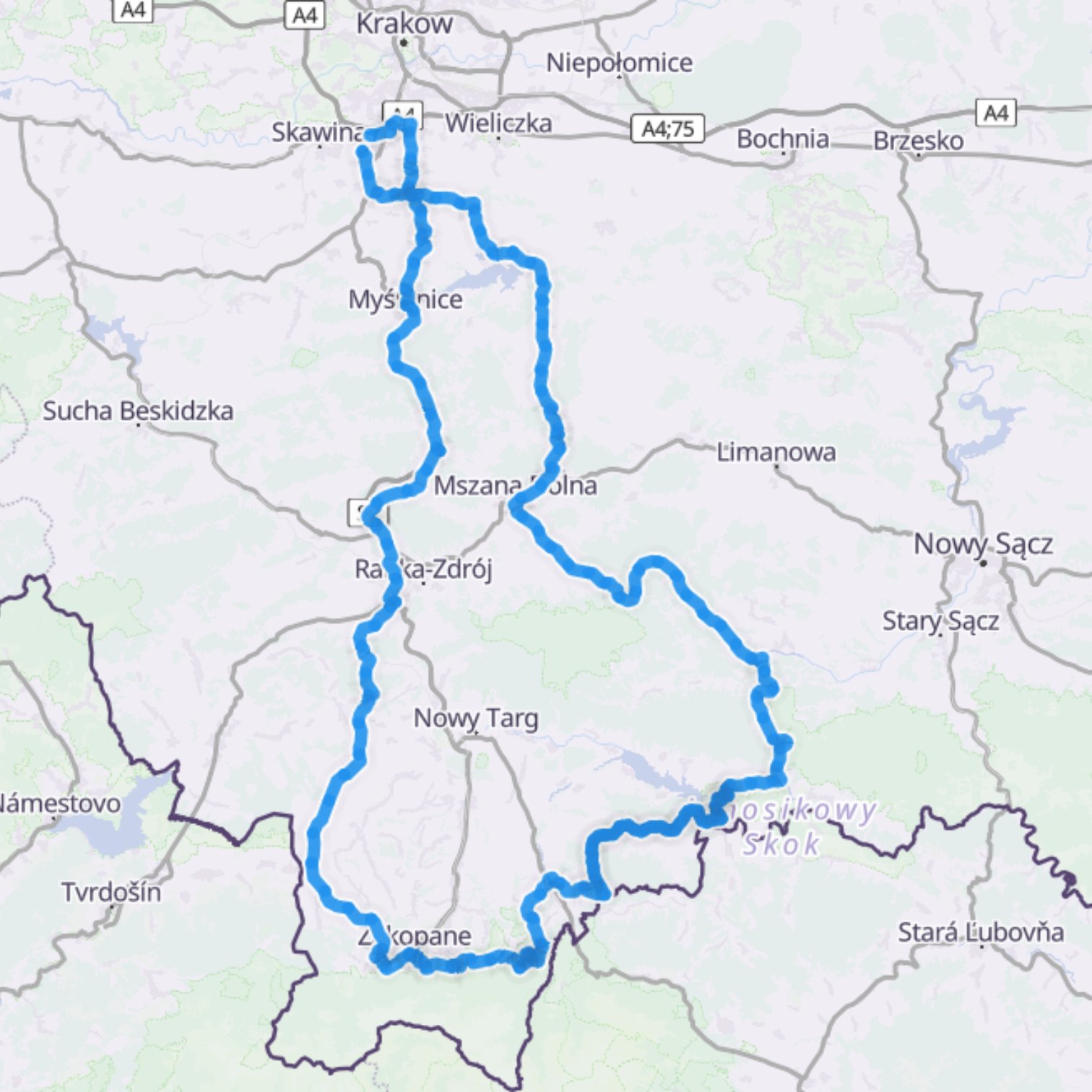 Map itinerary