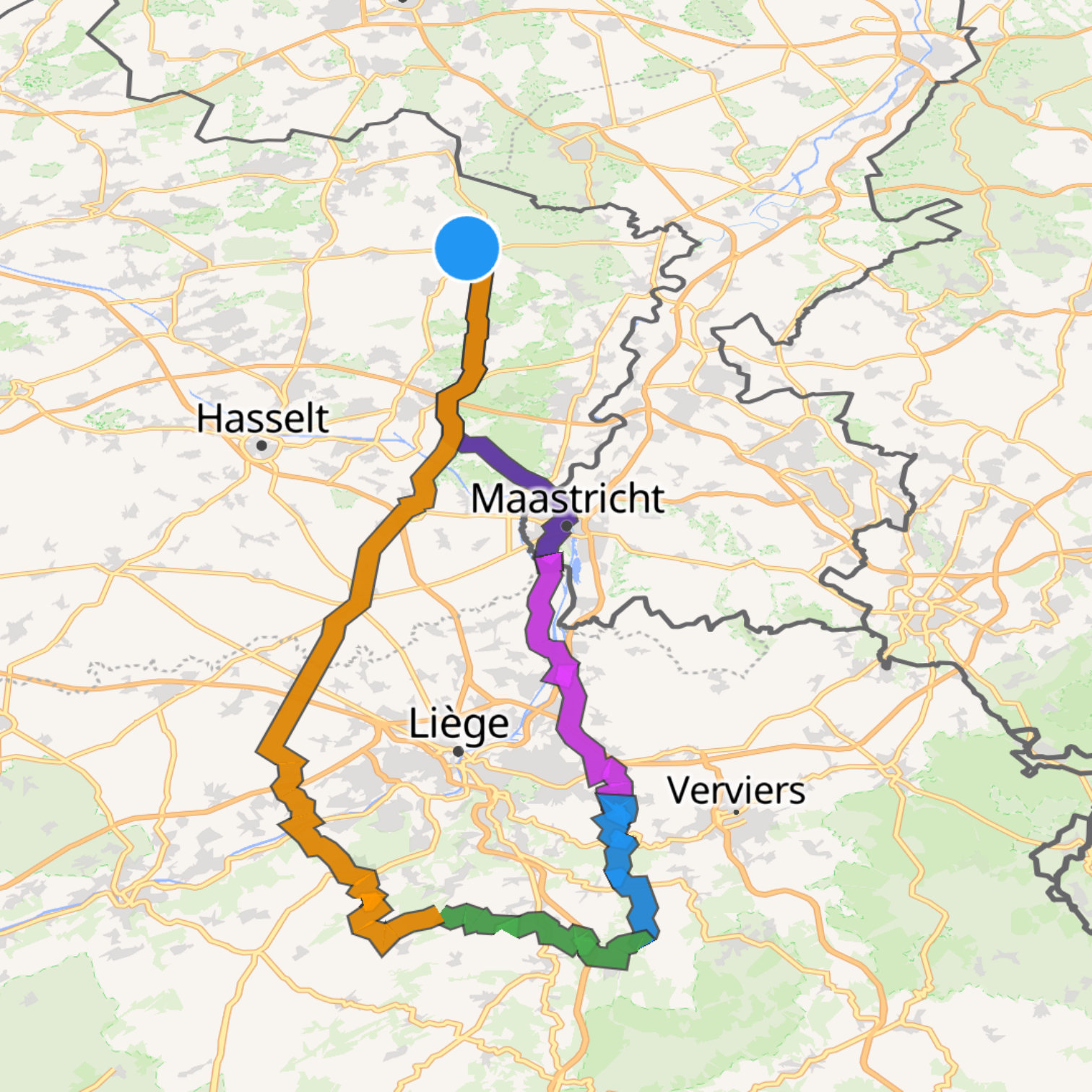 Map itinerary