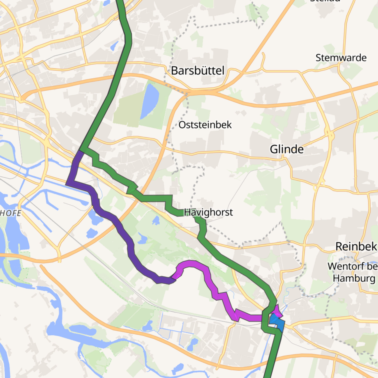 Map itinerary