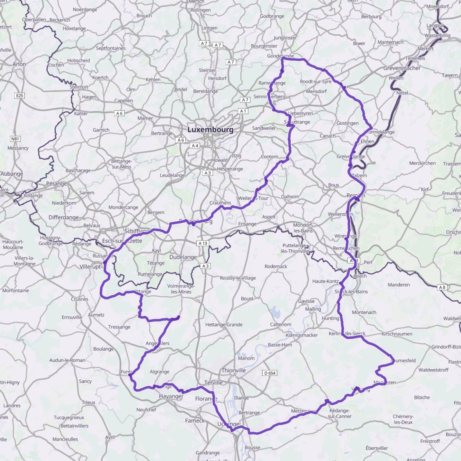 Map itinerary