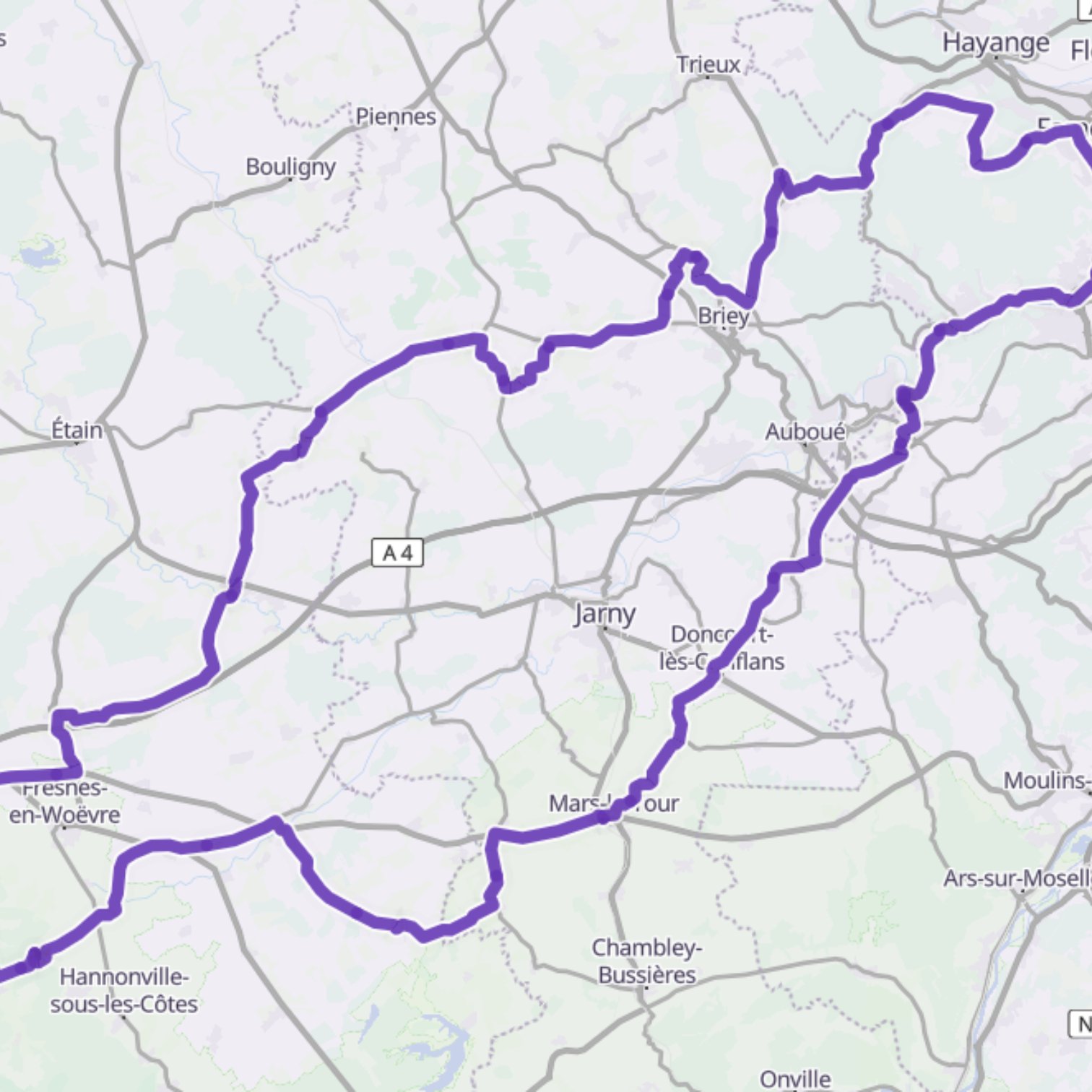 Map itinerary