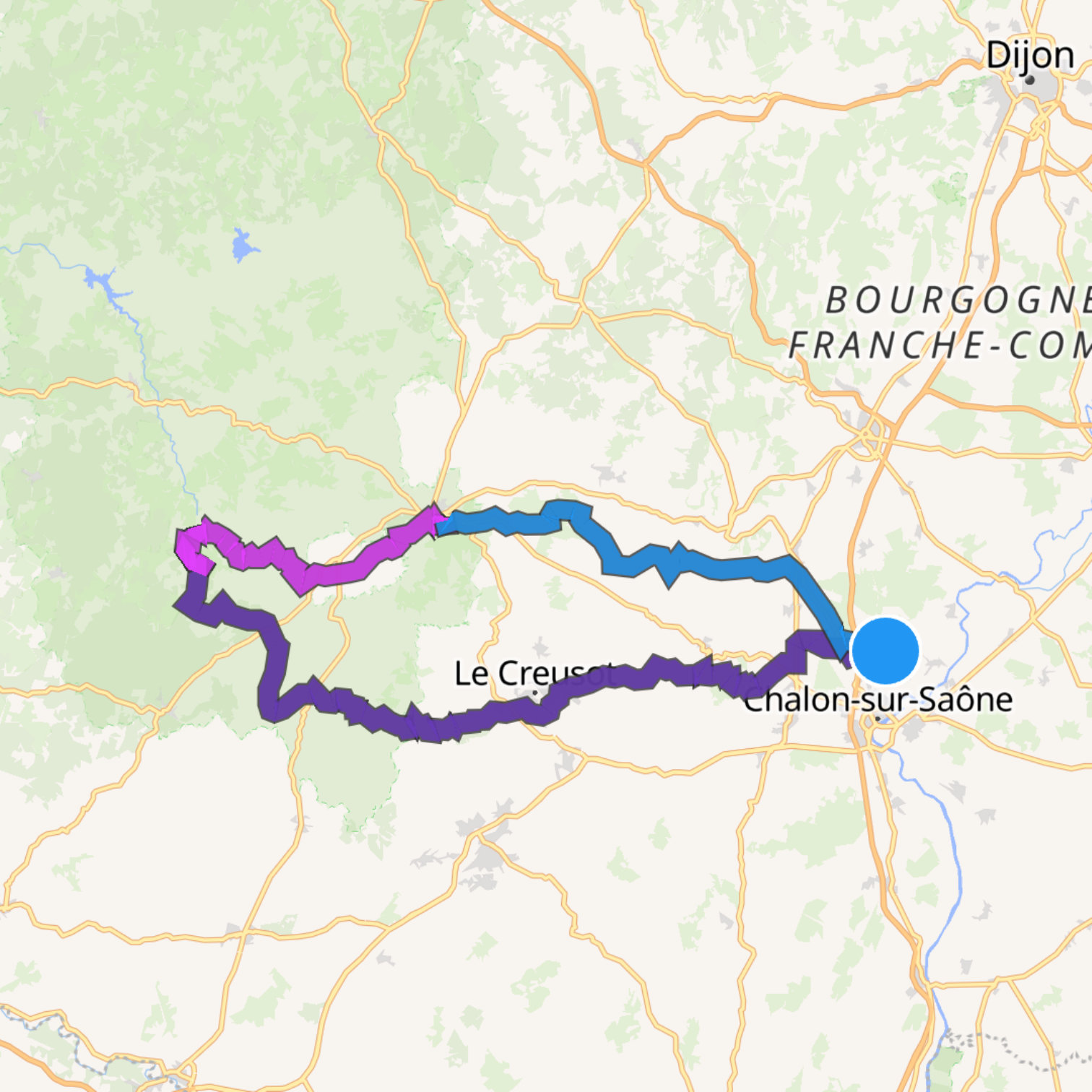 Map itinerary
