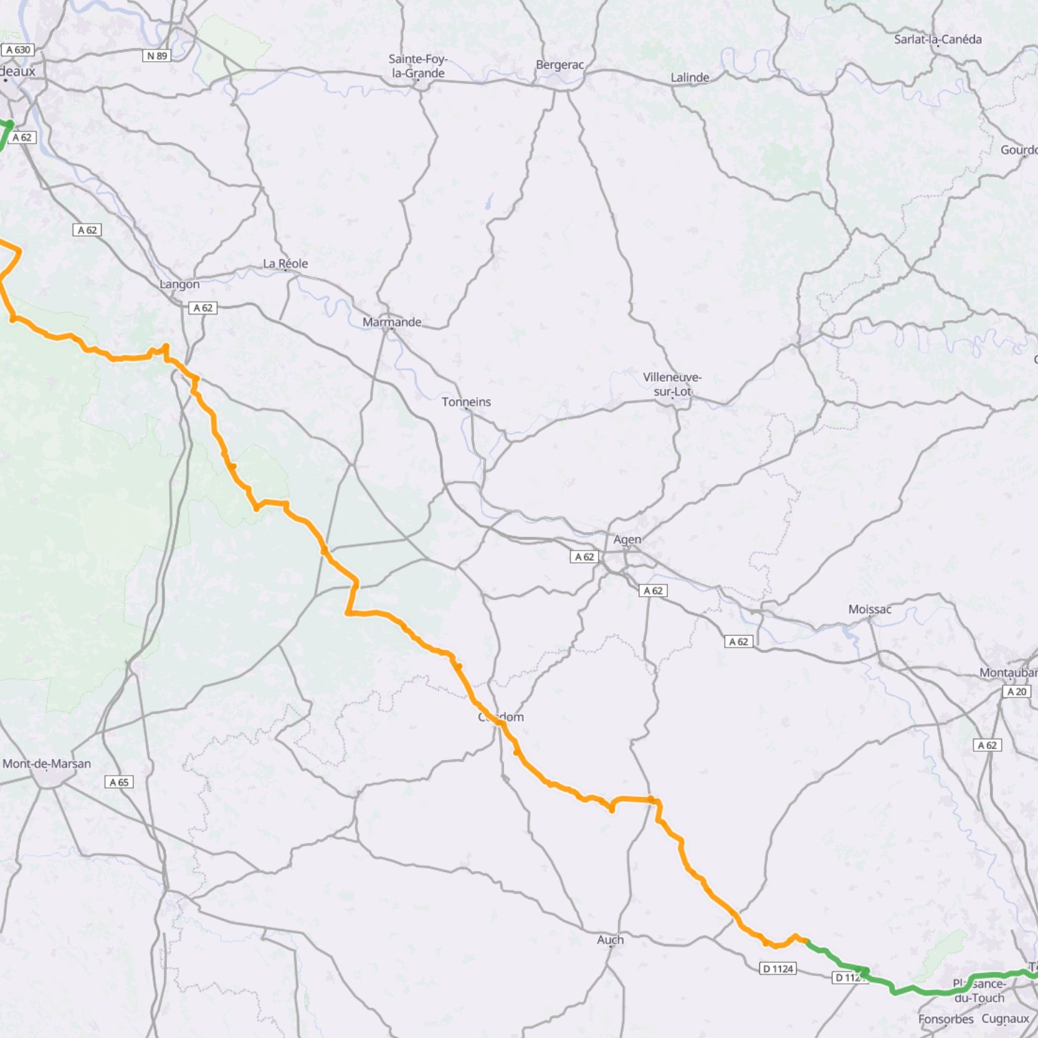 Map itinerary