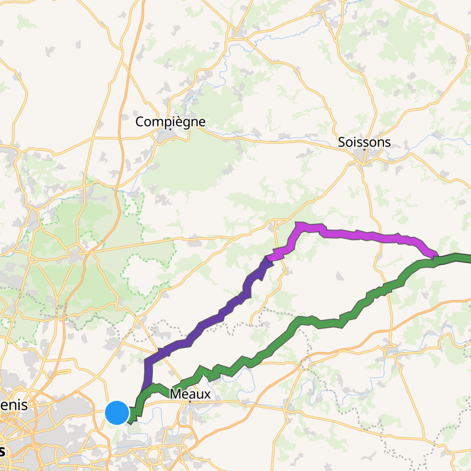 Map itinerary