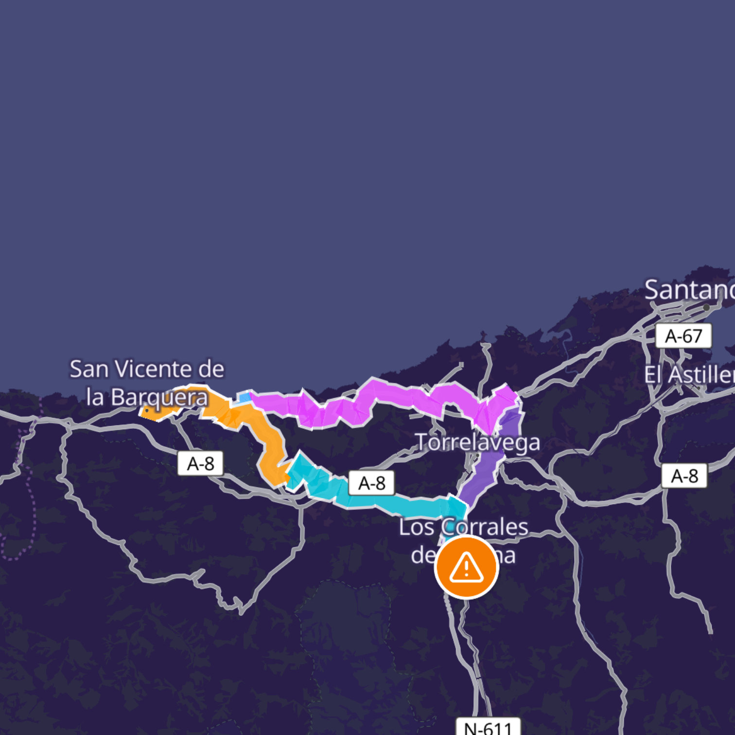 Map itinerary