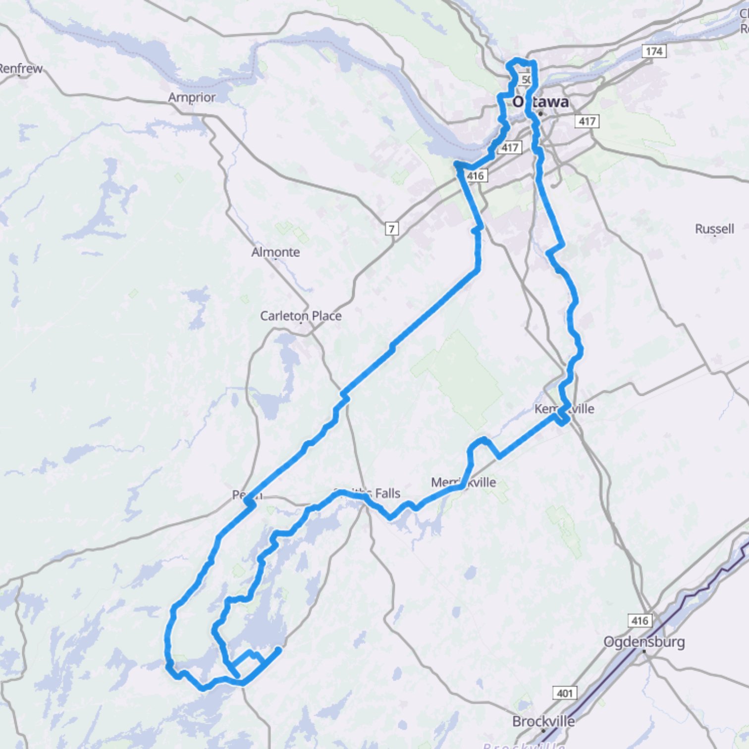 Map itinerary