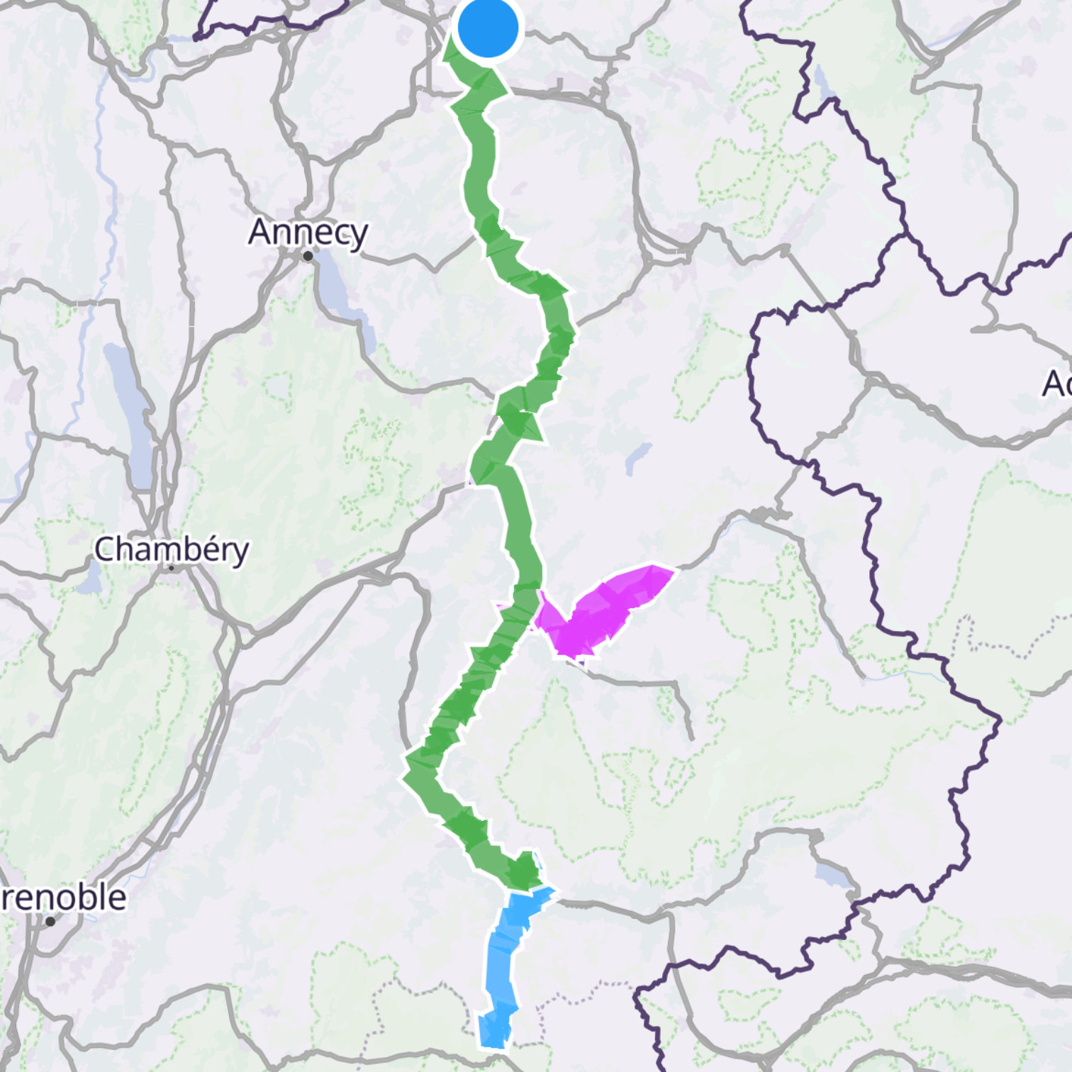 Map itinerary