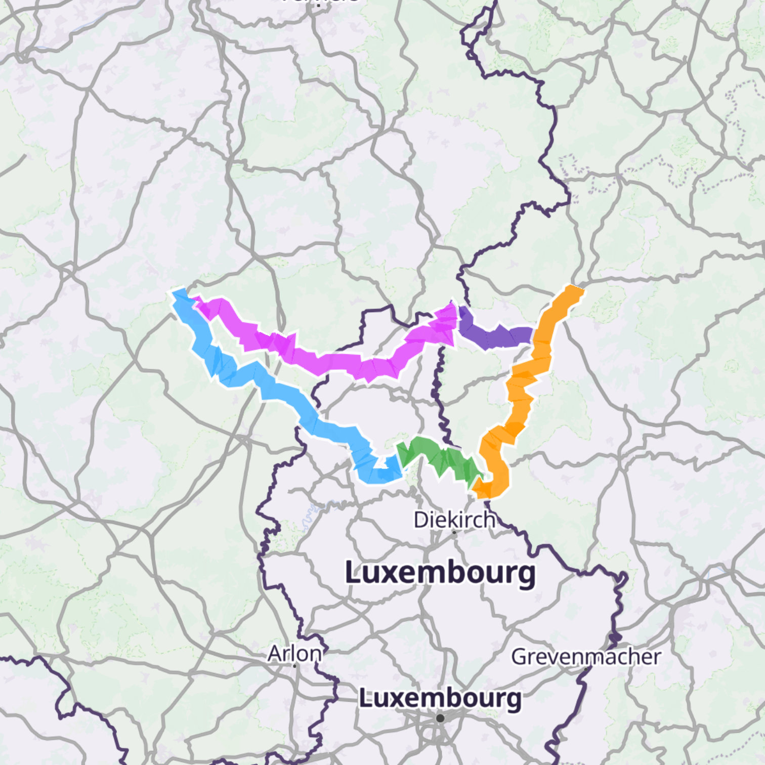 Map itinerary
