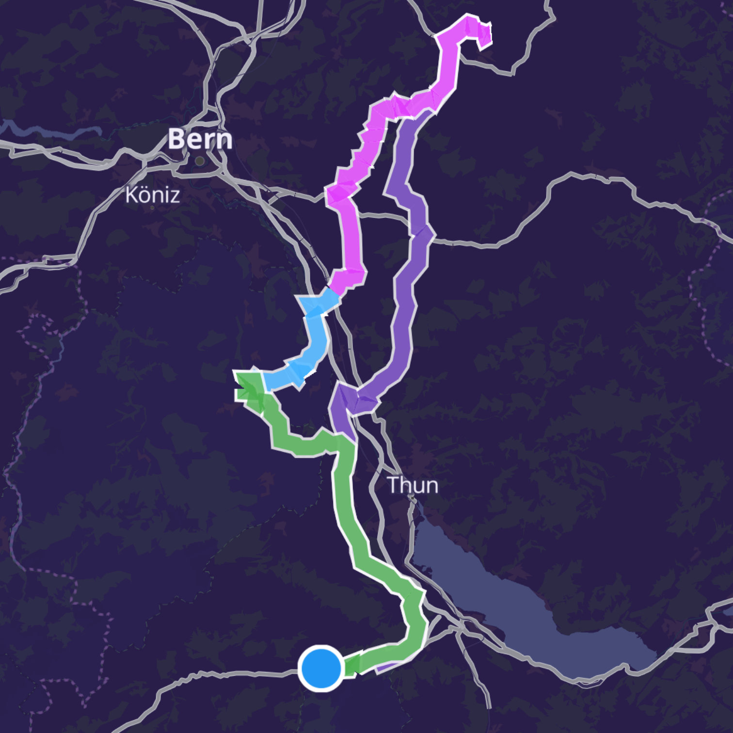 Map itinerary