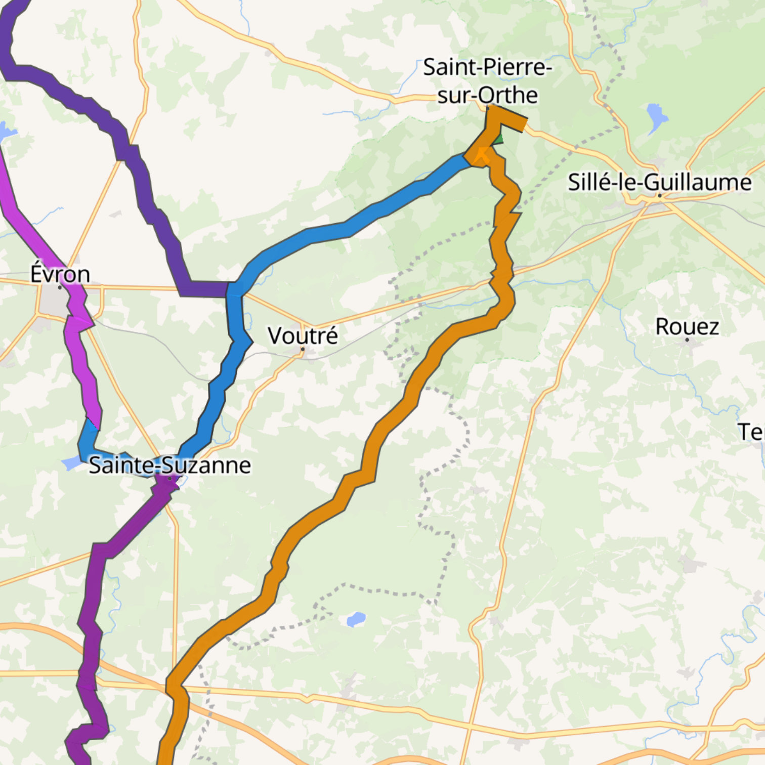 Map itinerary