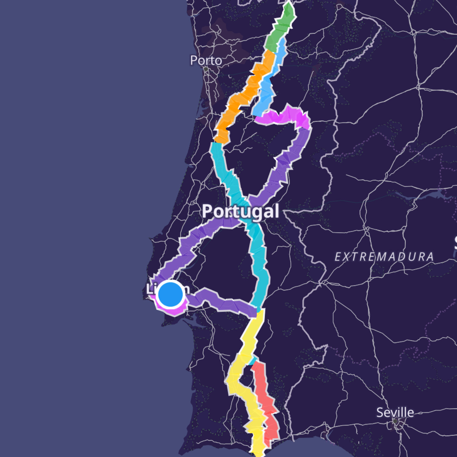 Map itinerary