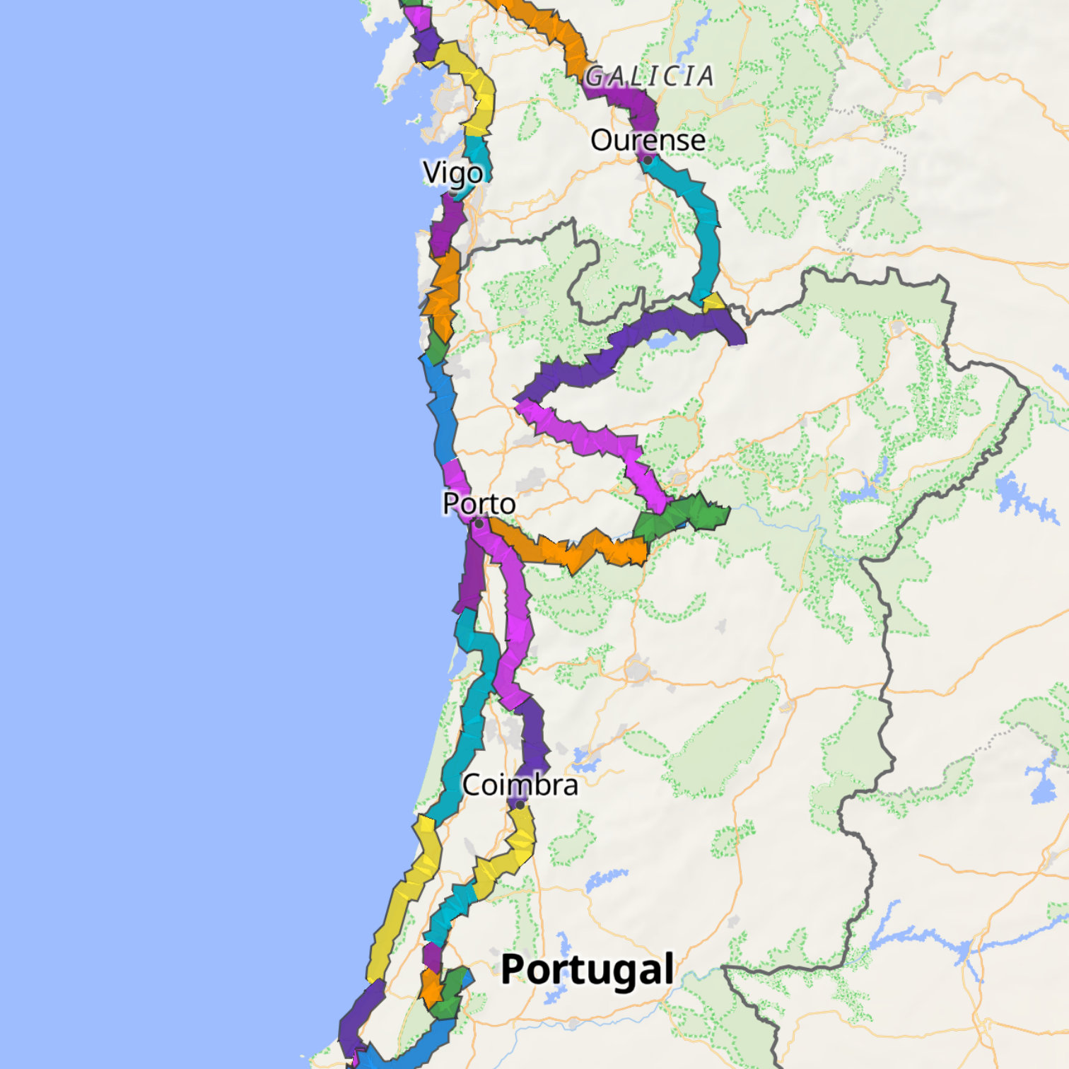 Map itinerary