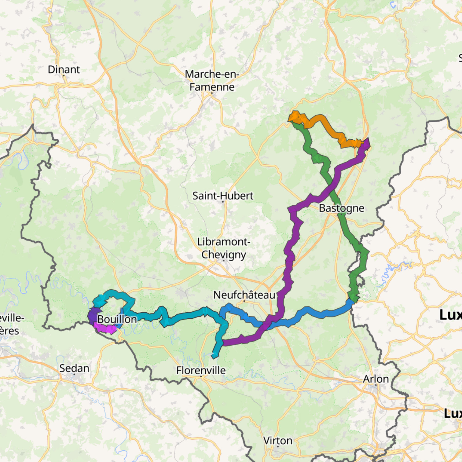 Map itinerary