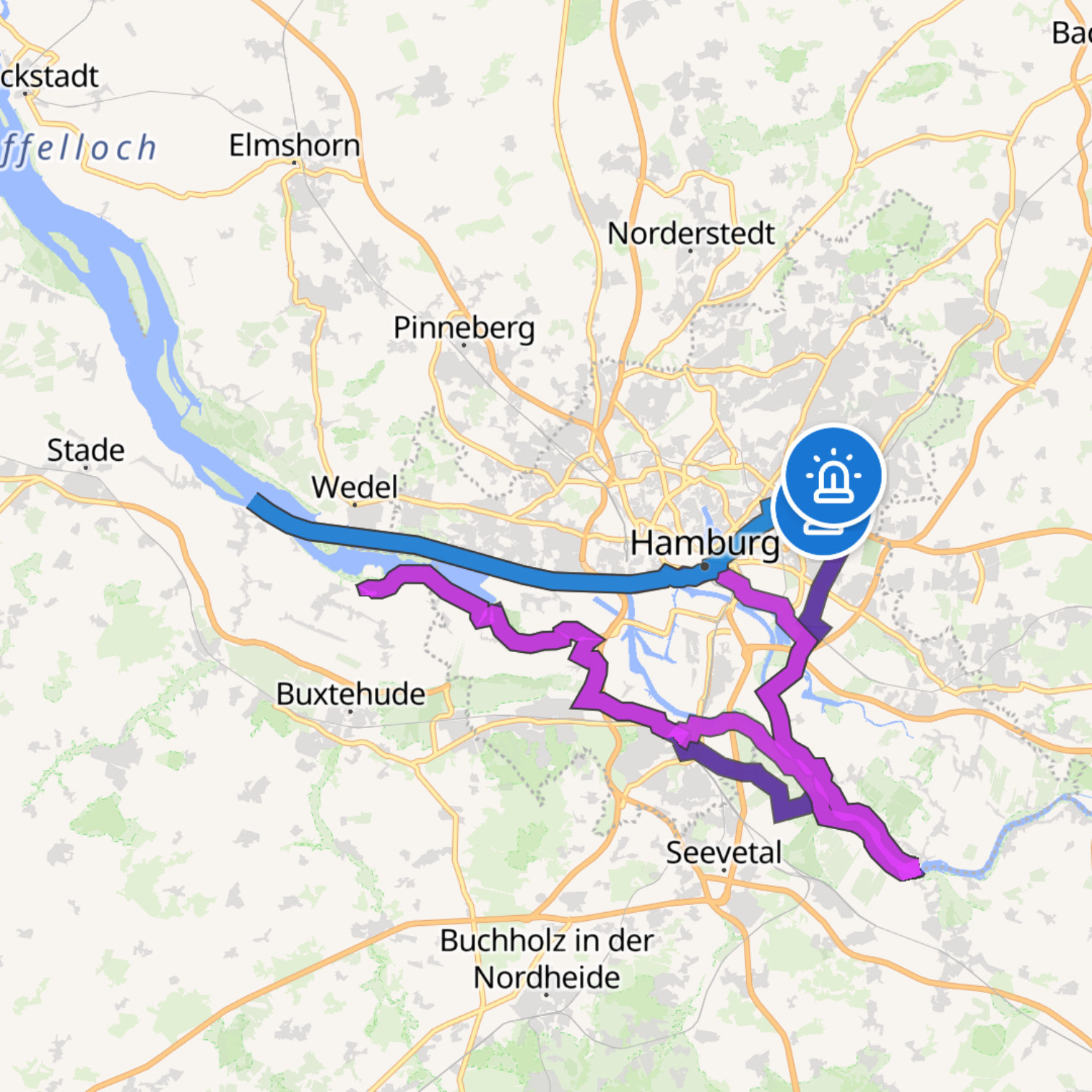 Map itinerary