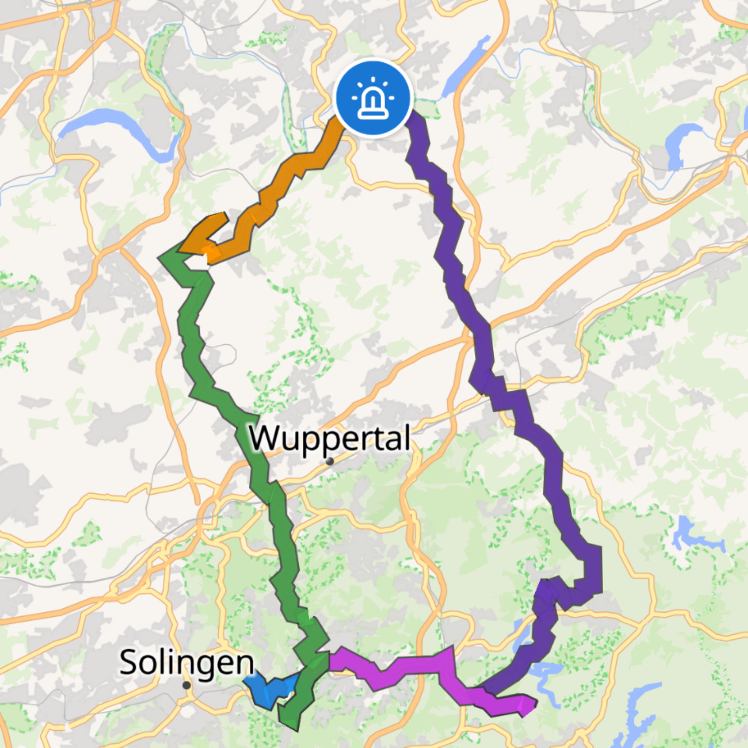 Map itinerary
