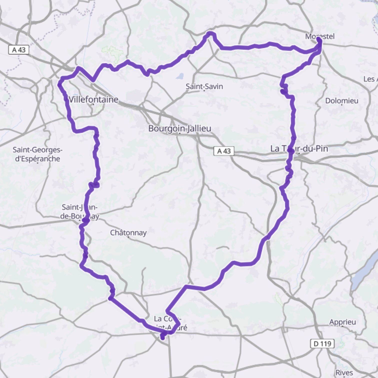 Map itinerary