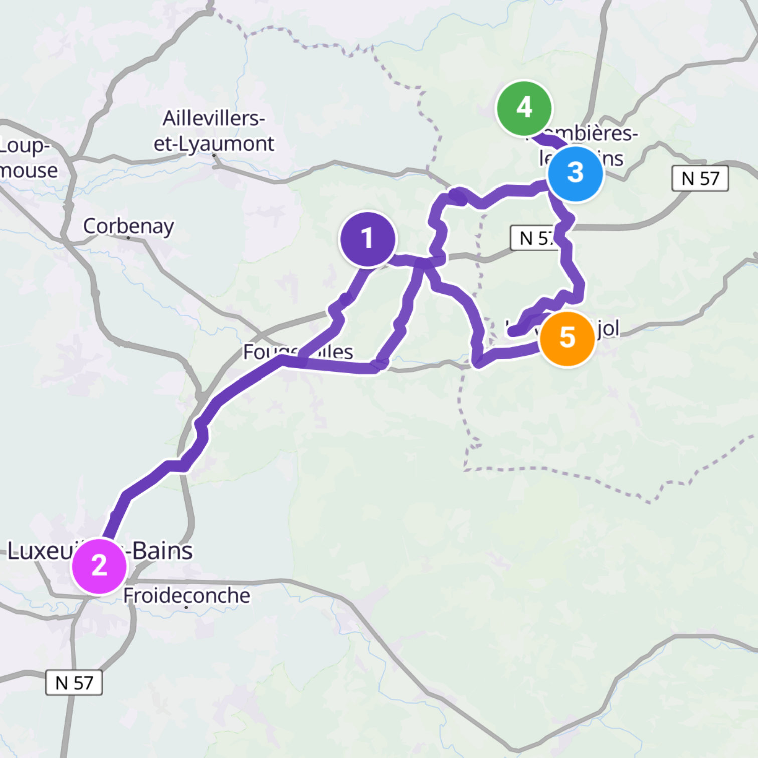 Map itinerary