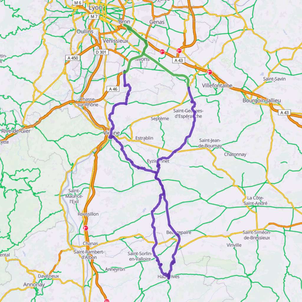 Map itinerary