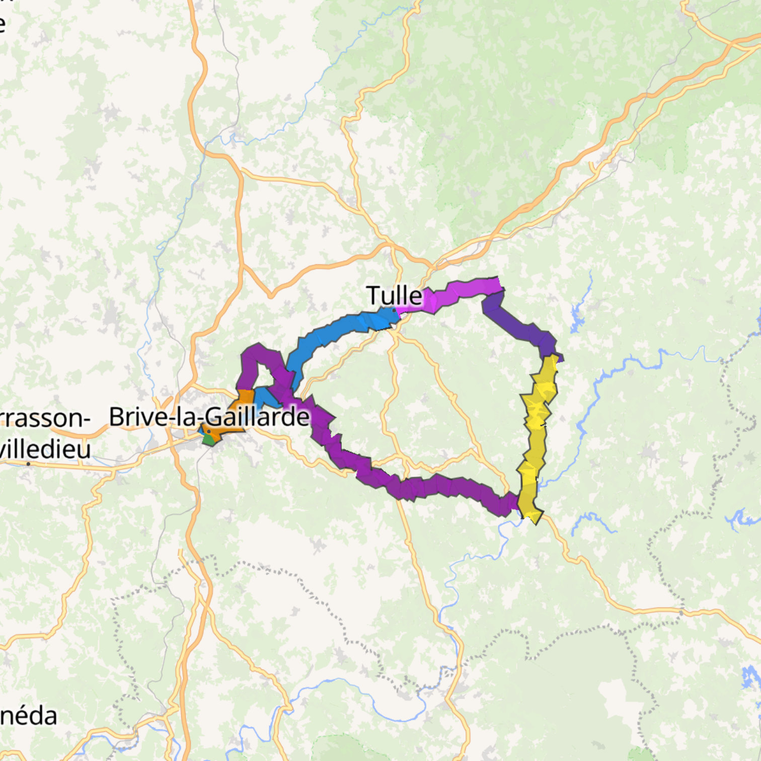 Map itinerary