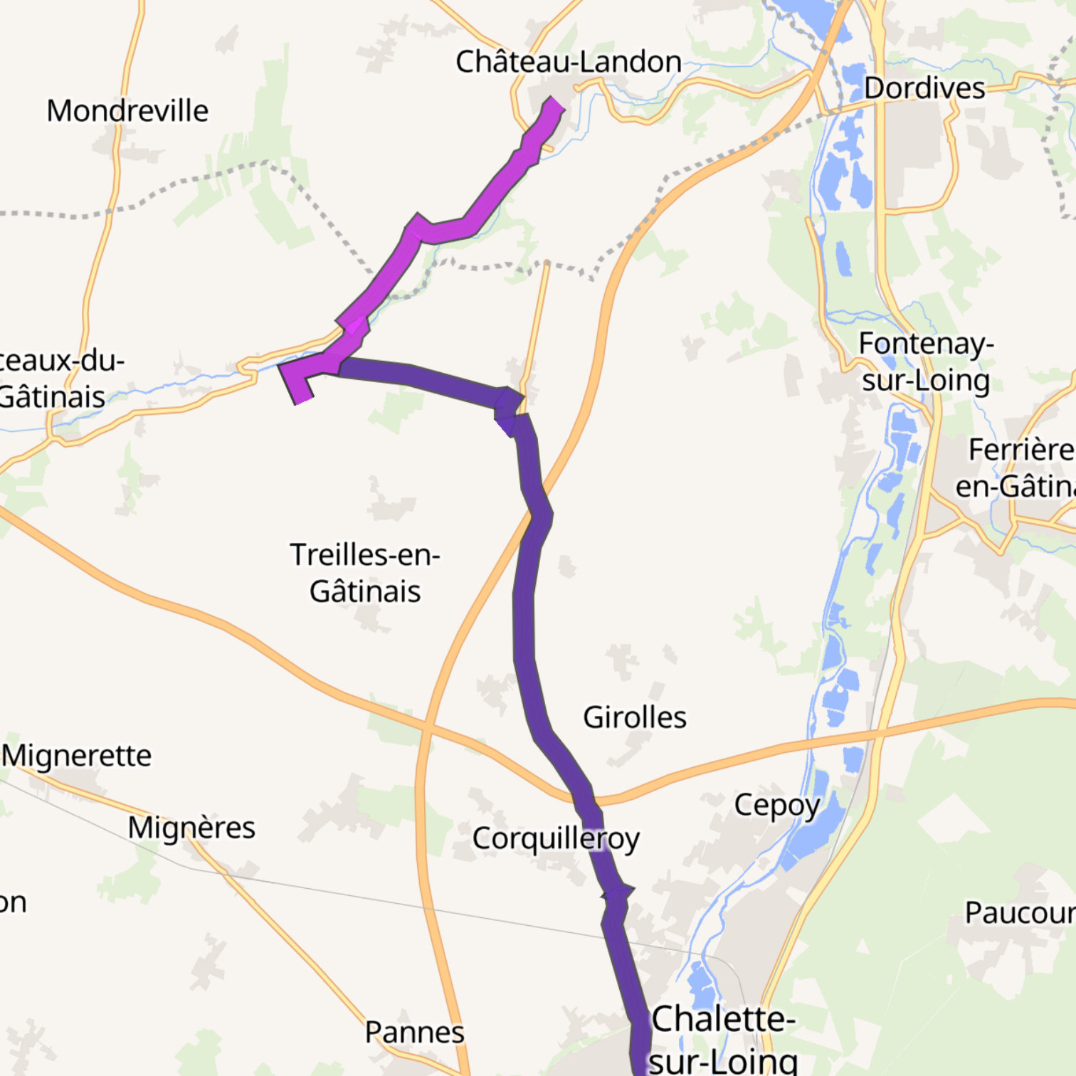 Map itinerary