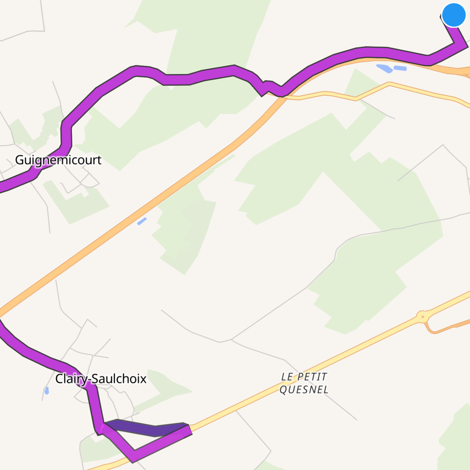 Map itinerary