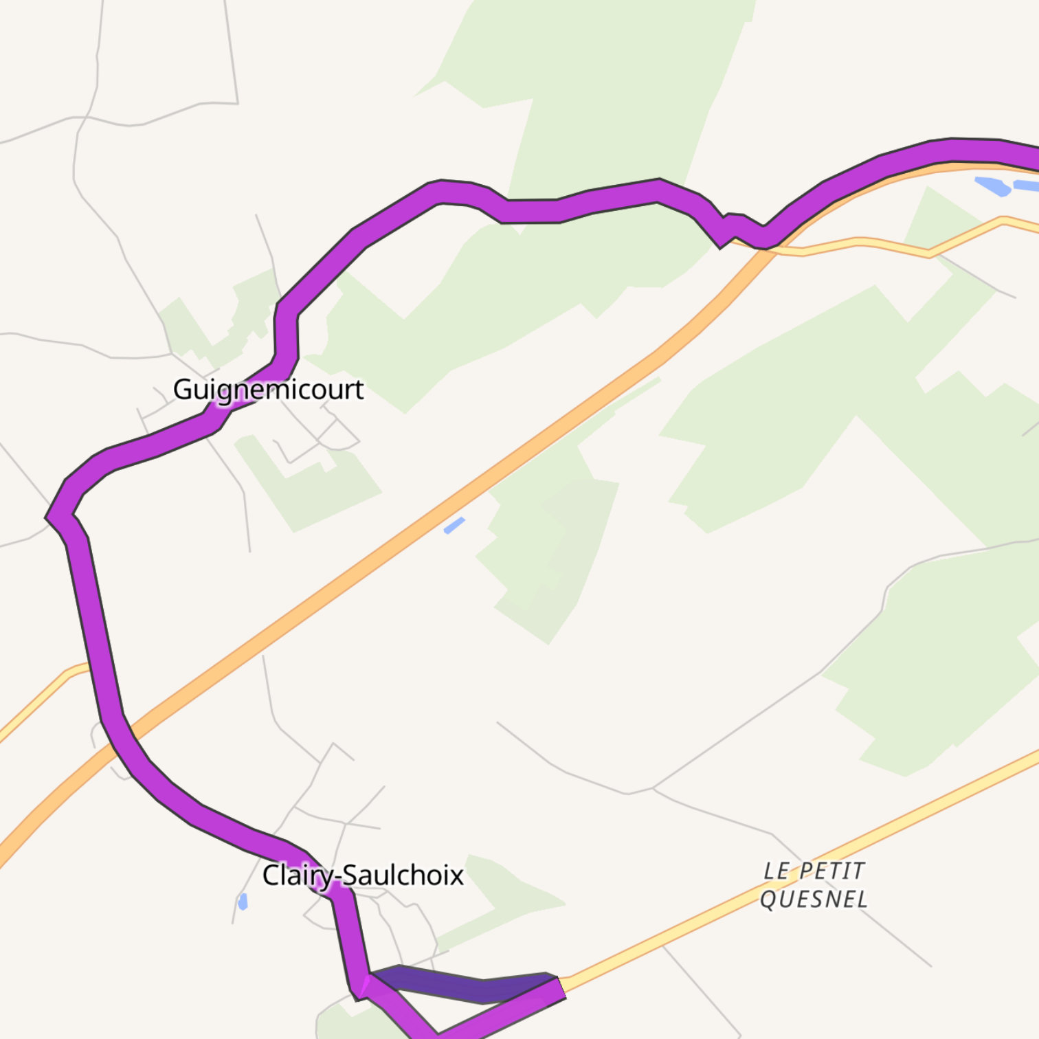 Map itinerary