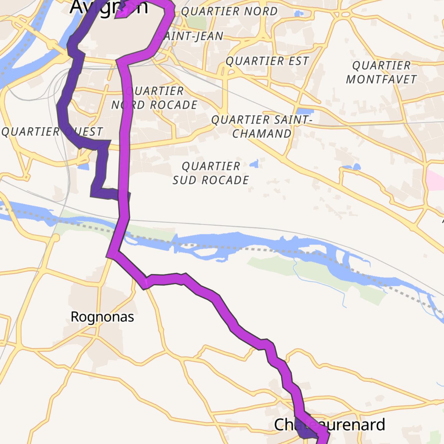 Map itinerary