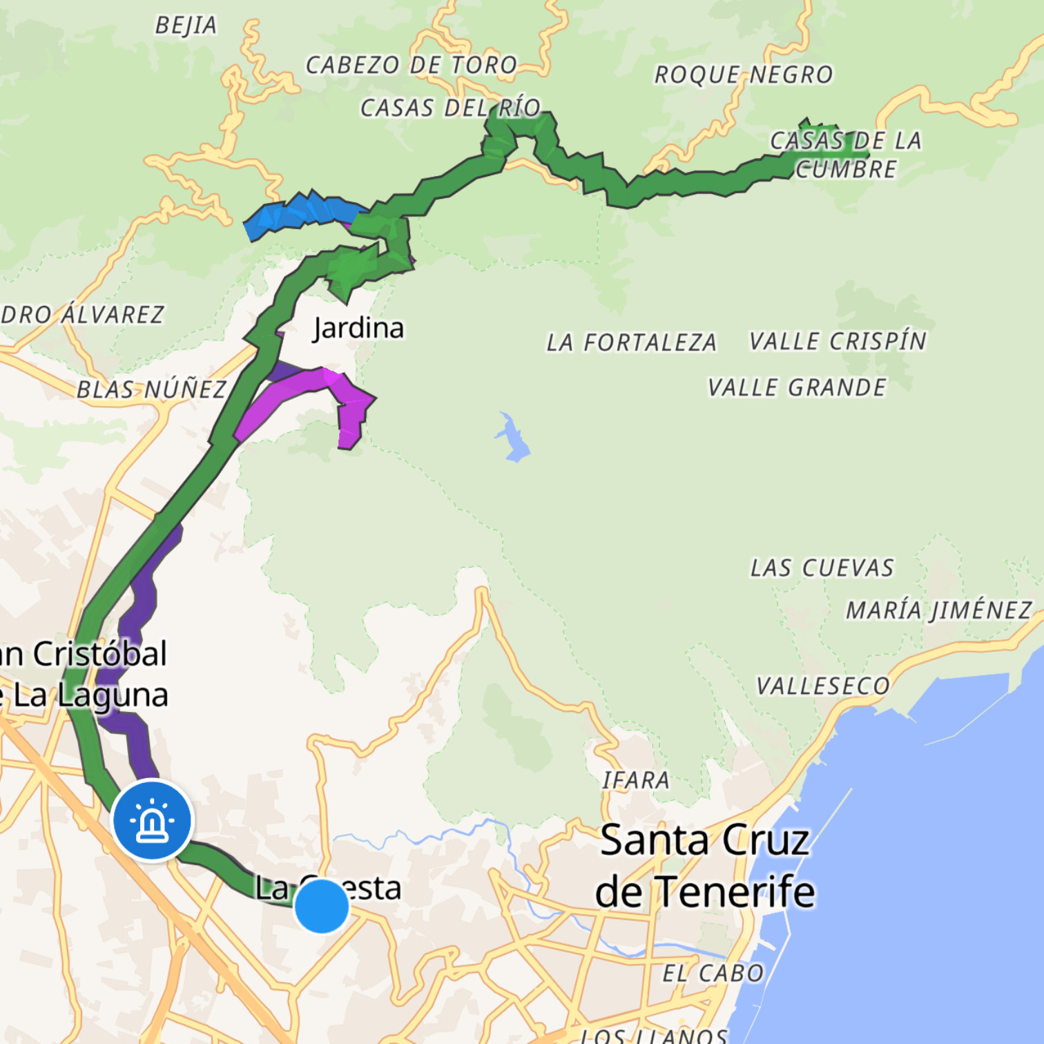 Map itinerary