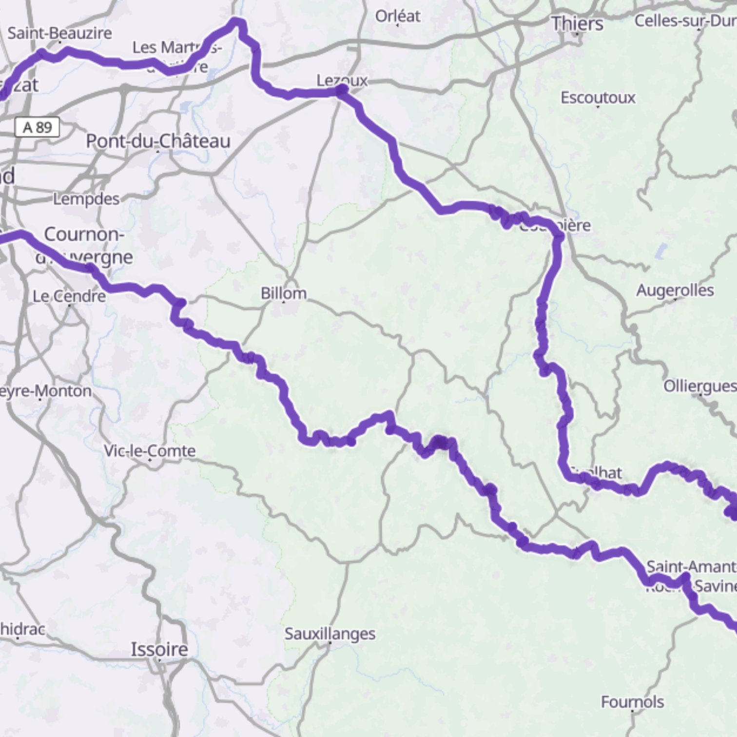 Map itinerary