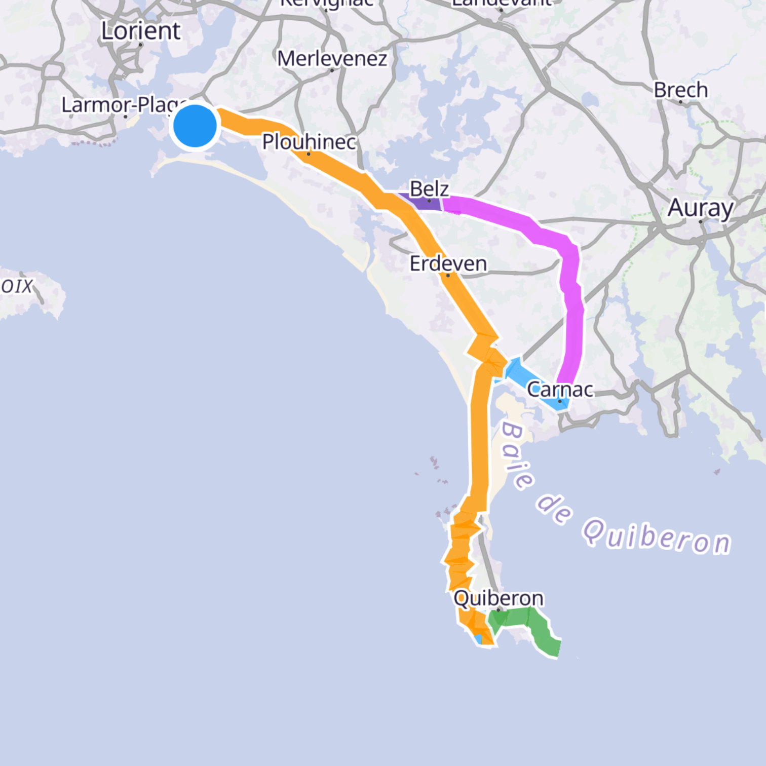 Map itinerary
