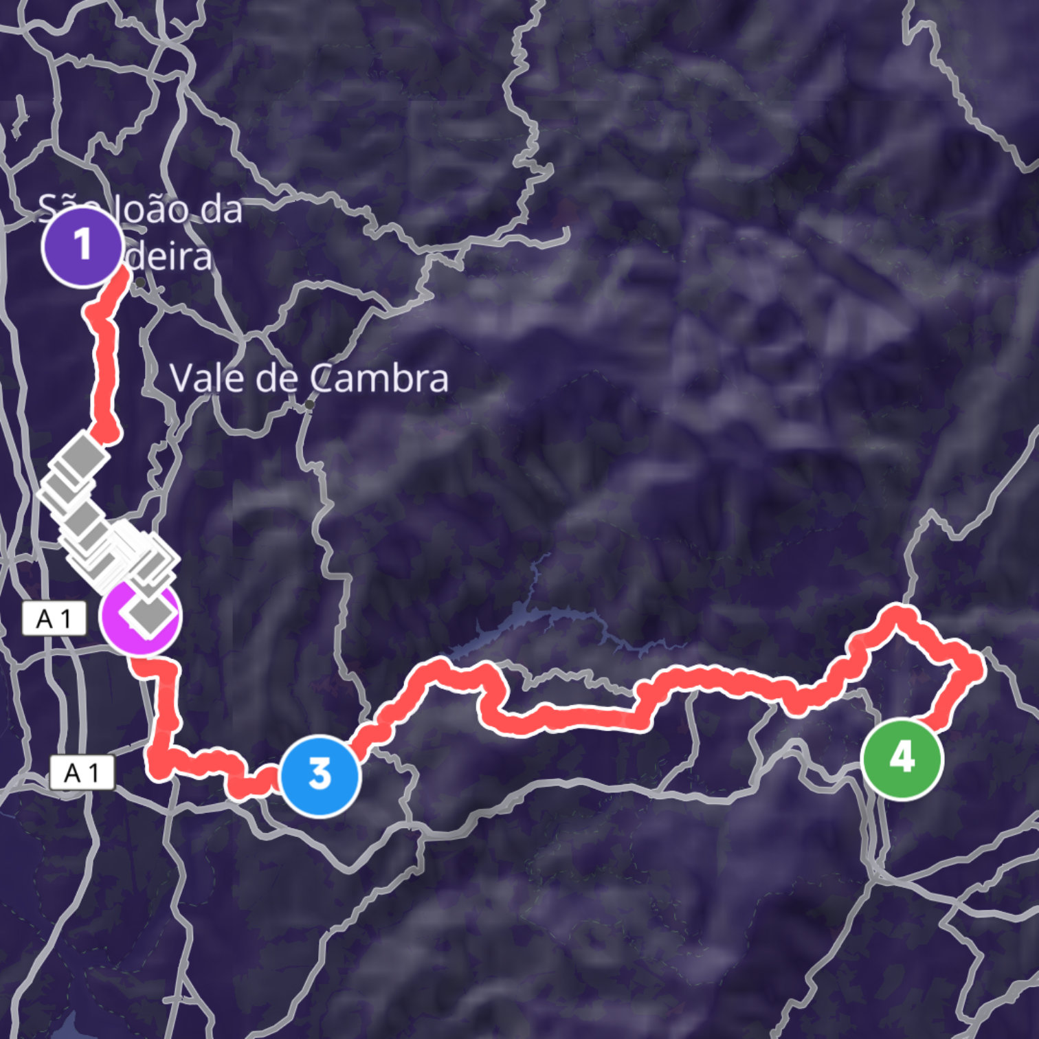 Map itinerary
