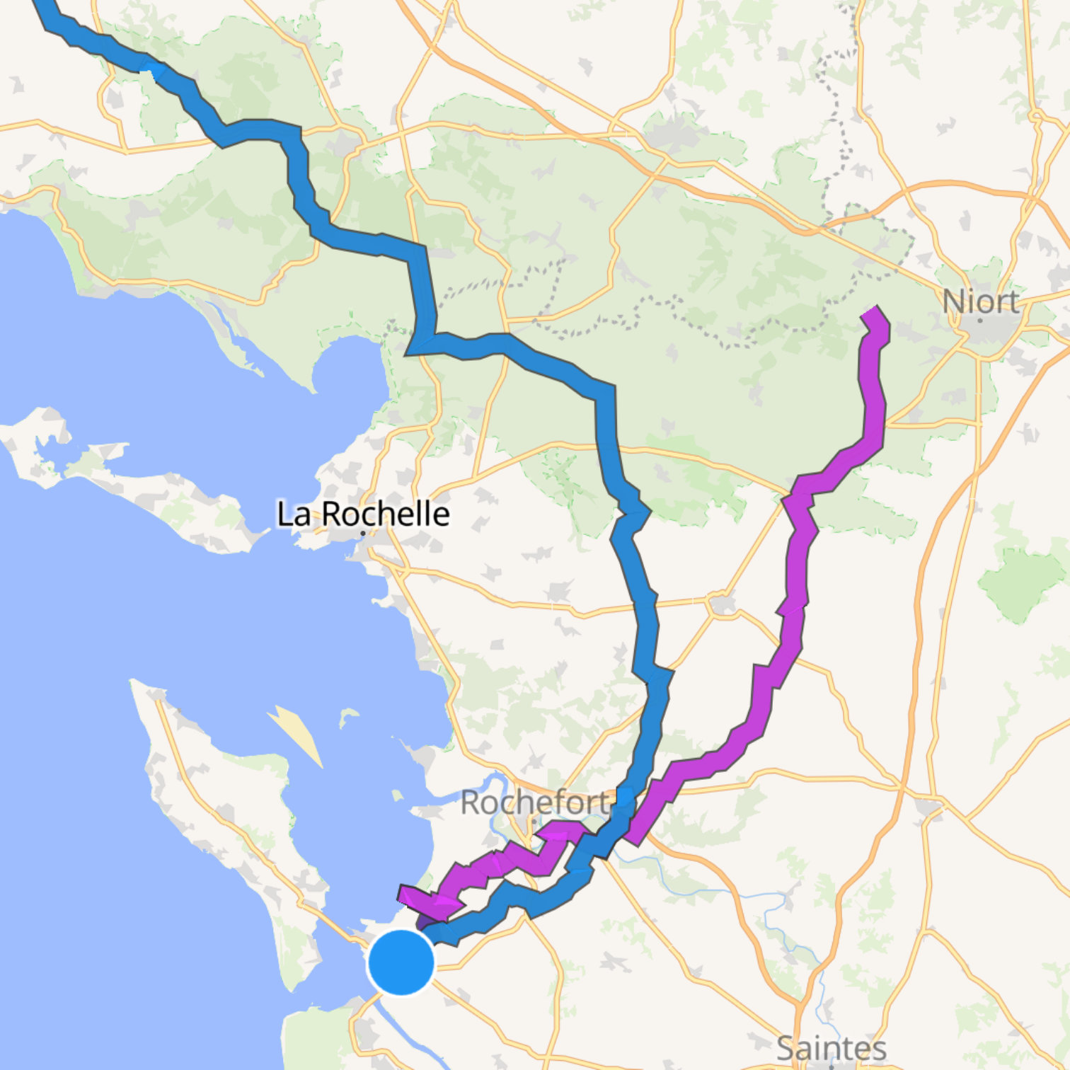Map itinerary