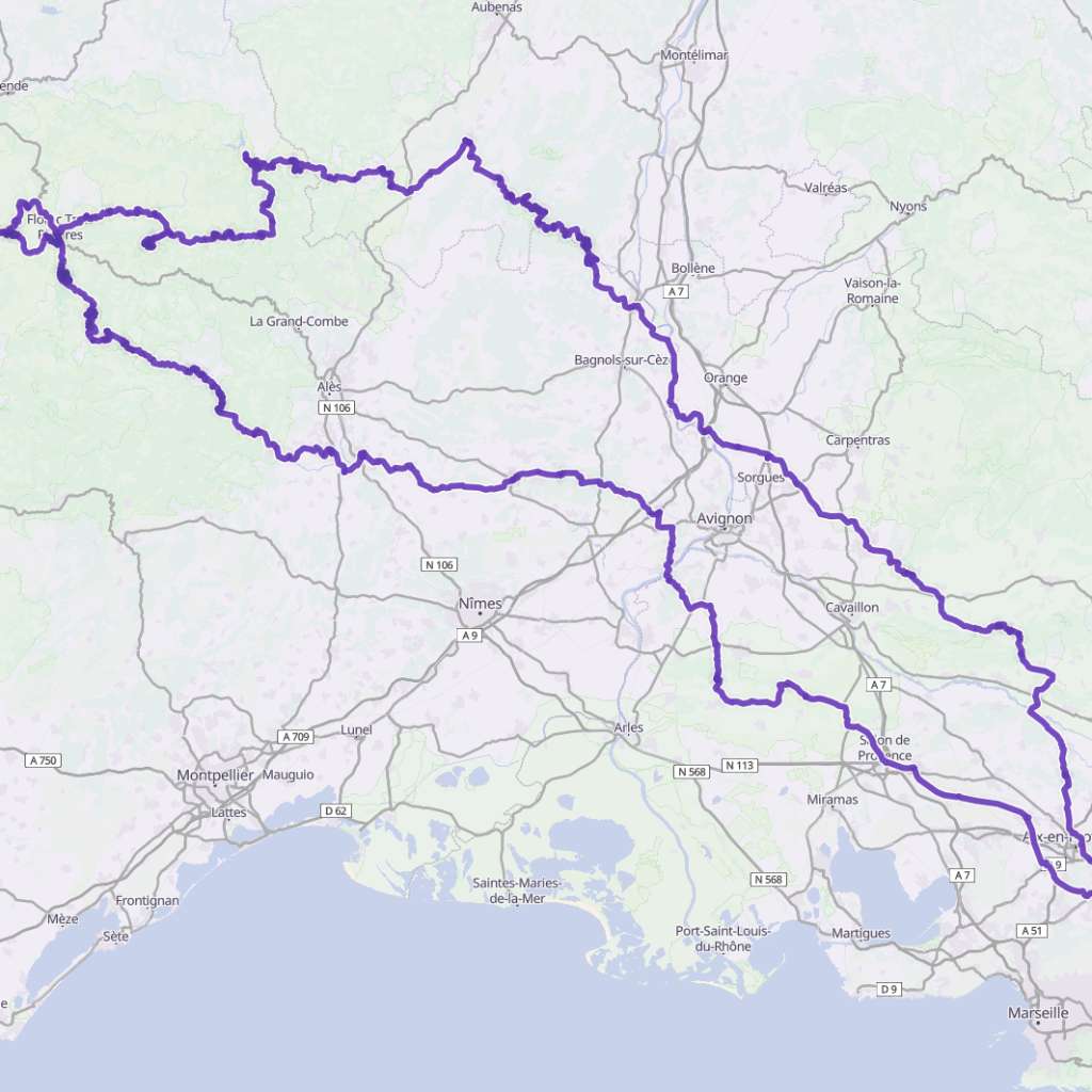 Map itinerary