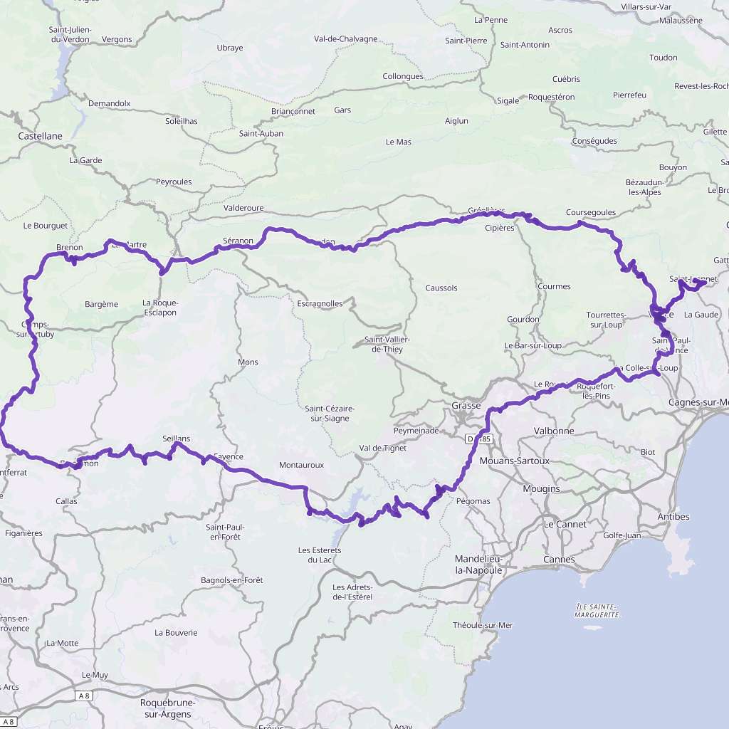 Map itinerary