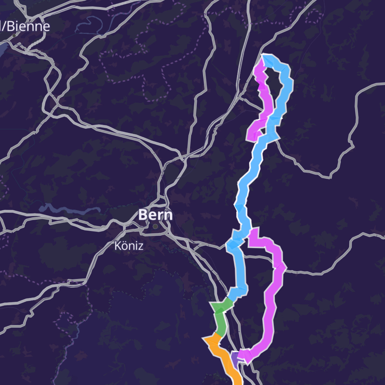 Map itinerary