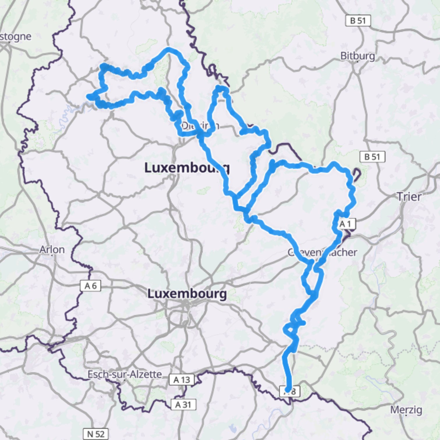 Map itinerary