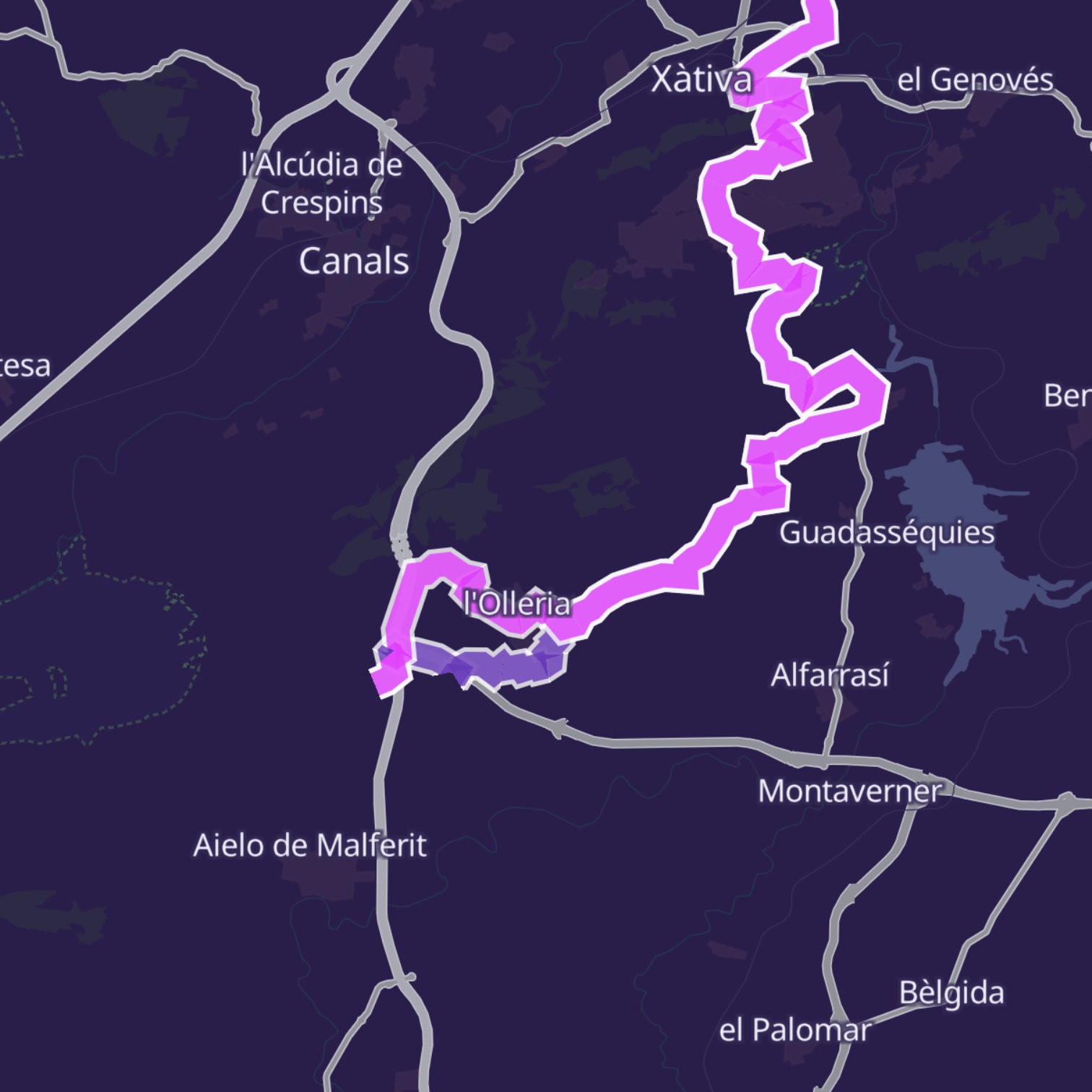 Map itinerary