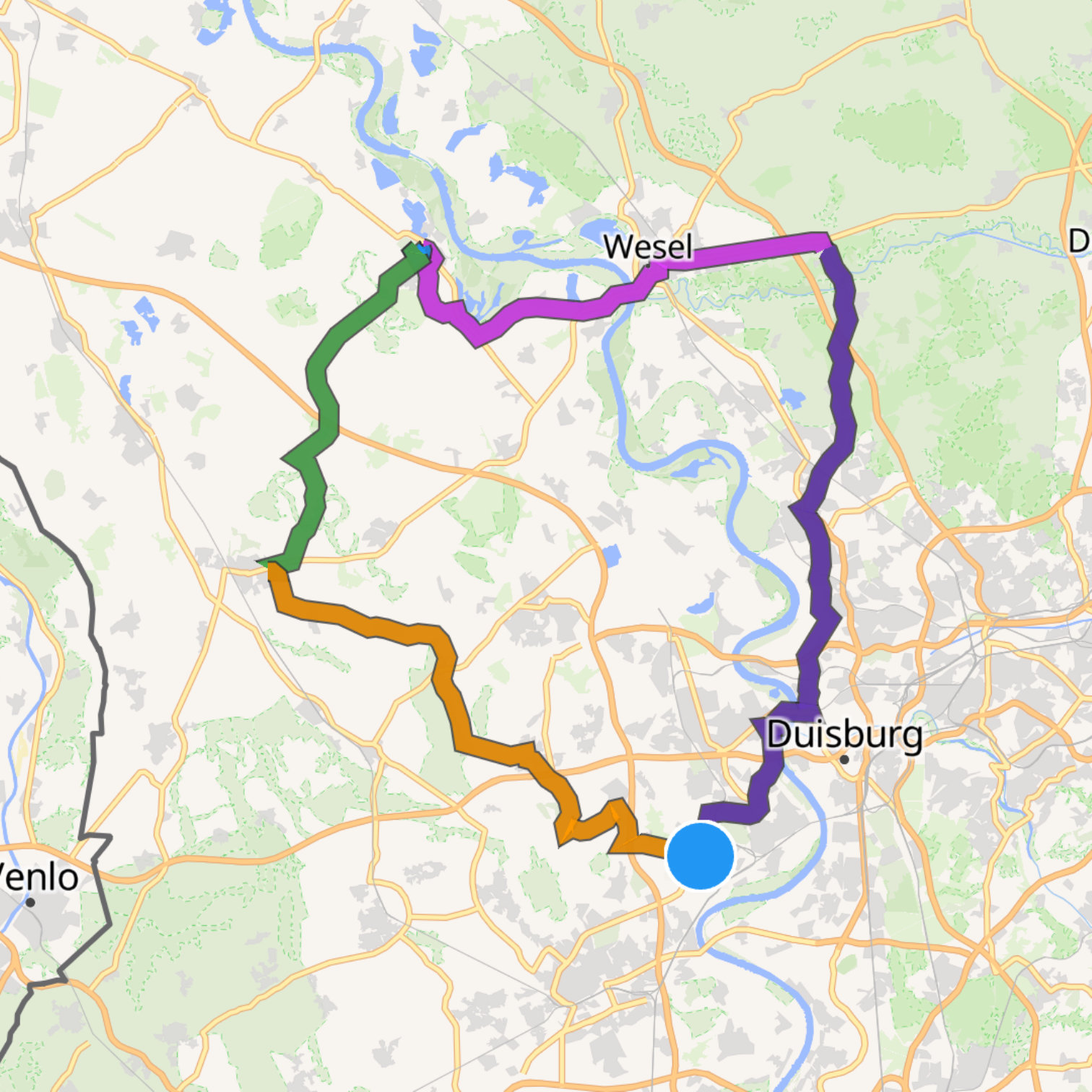 Map itinerary
