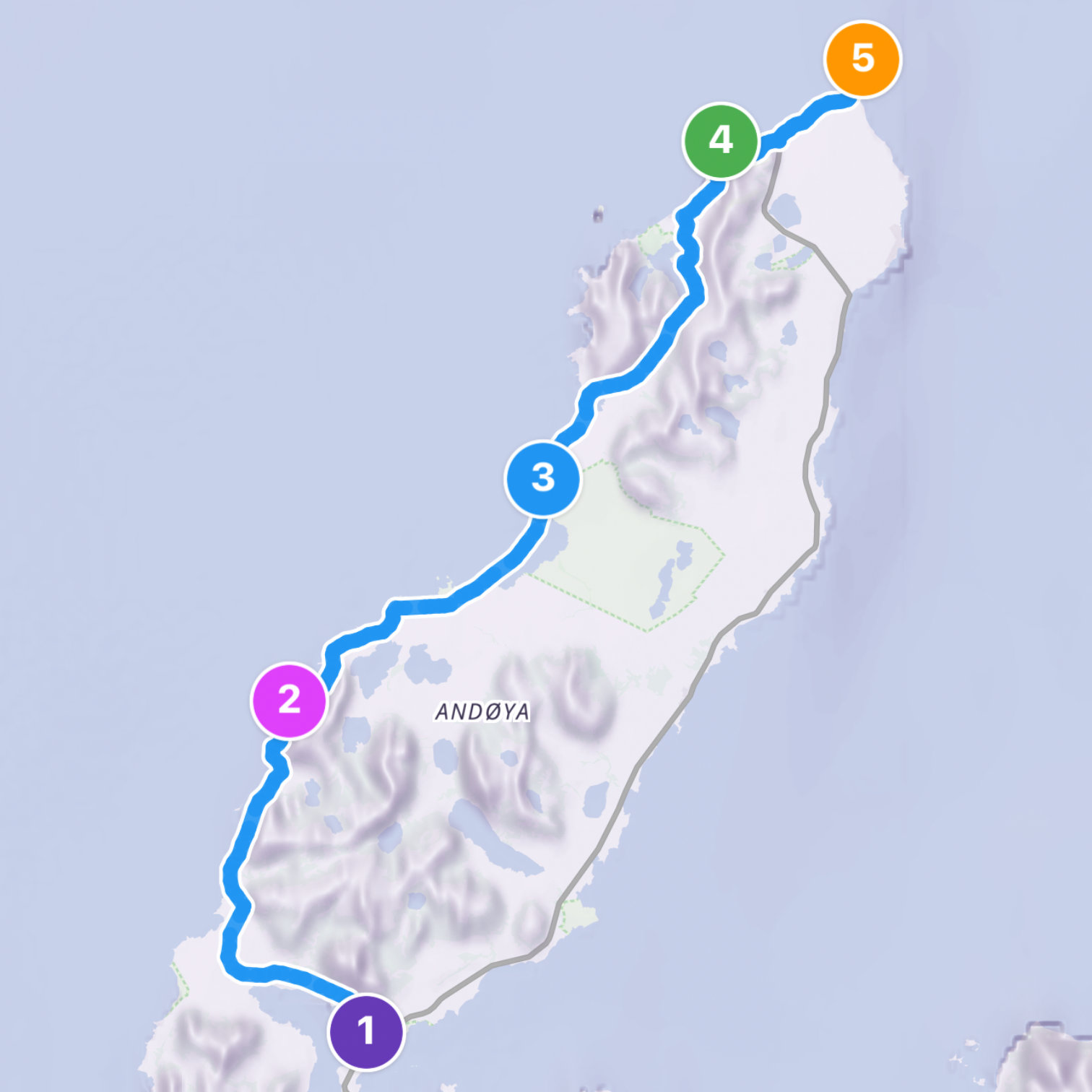 Map itinerary