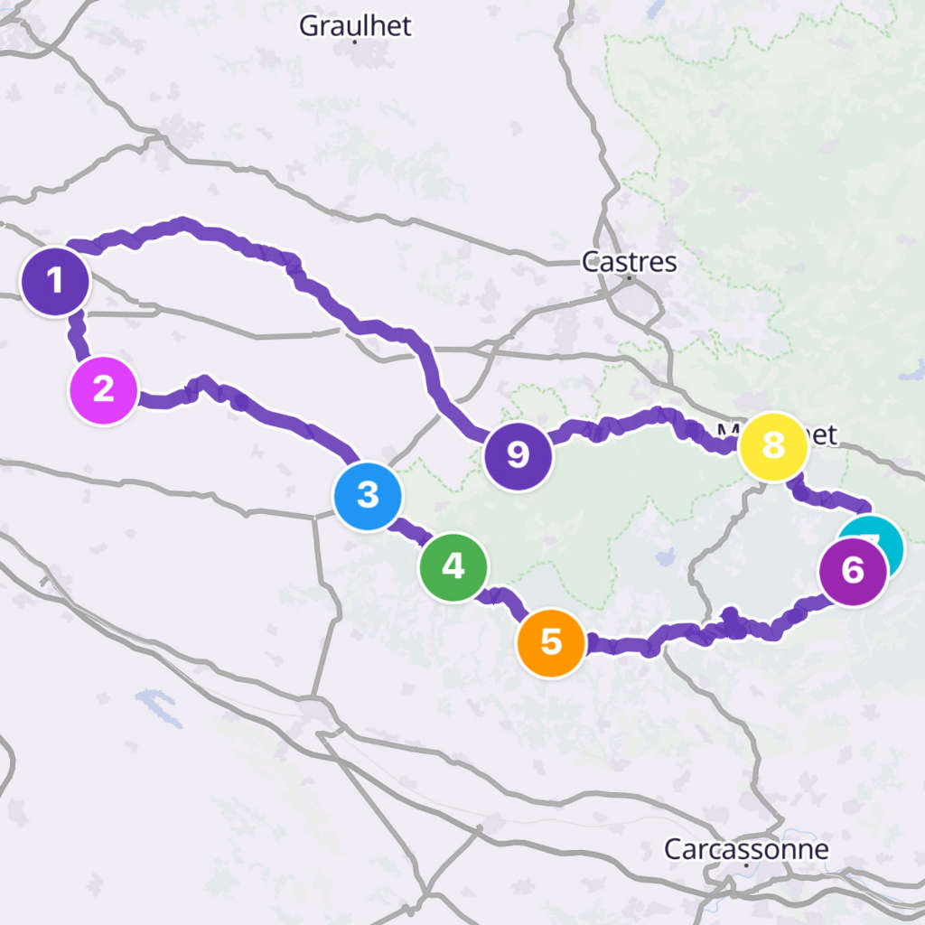 Map itinerary