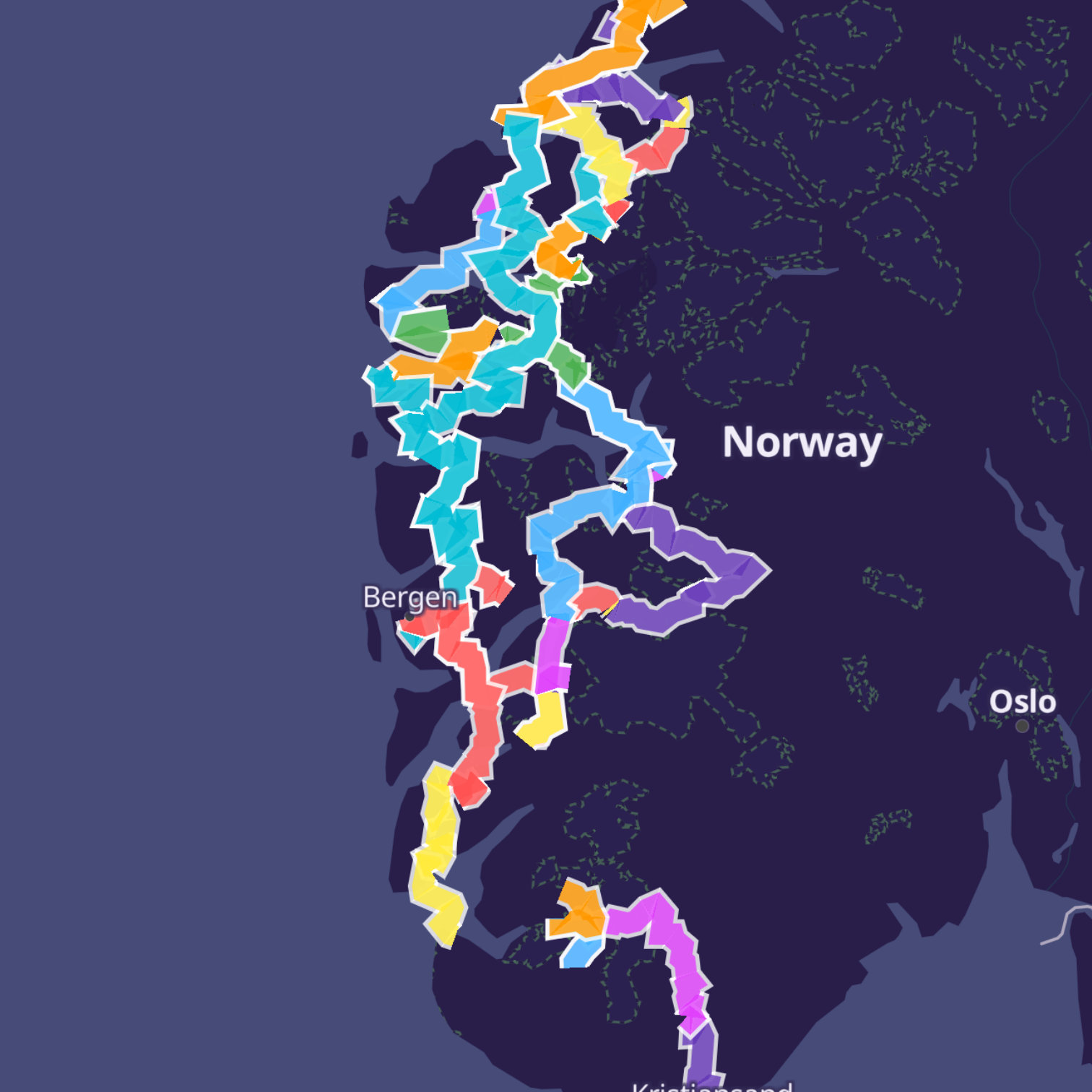 Map itinerary