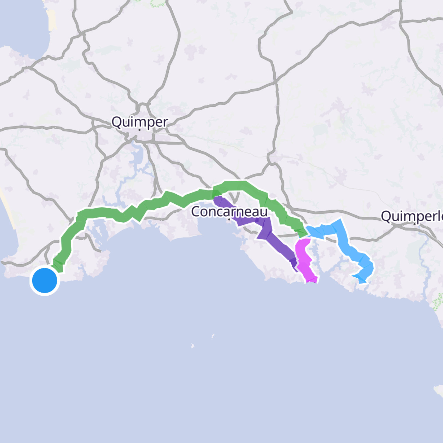 Map itinerary