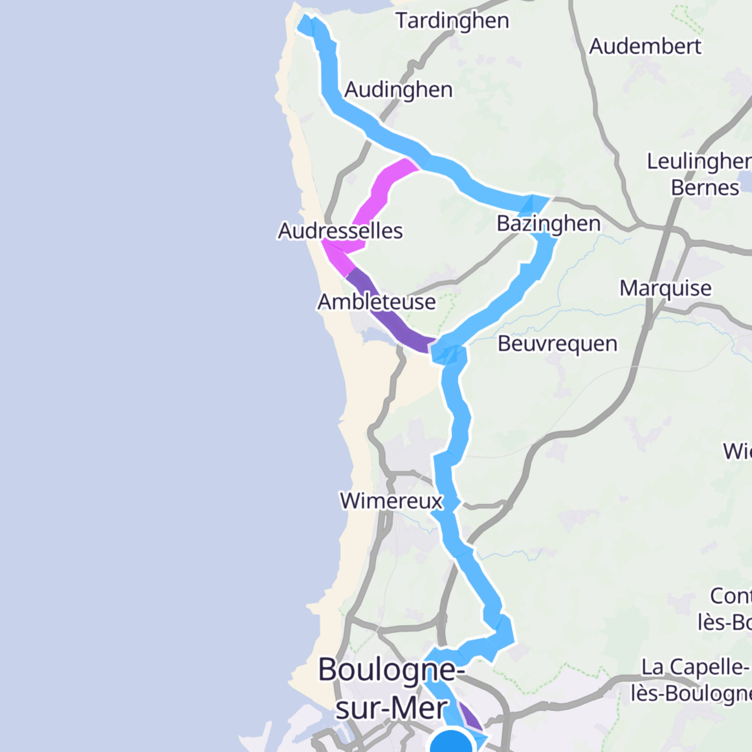 Map itinerary