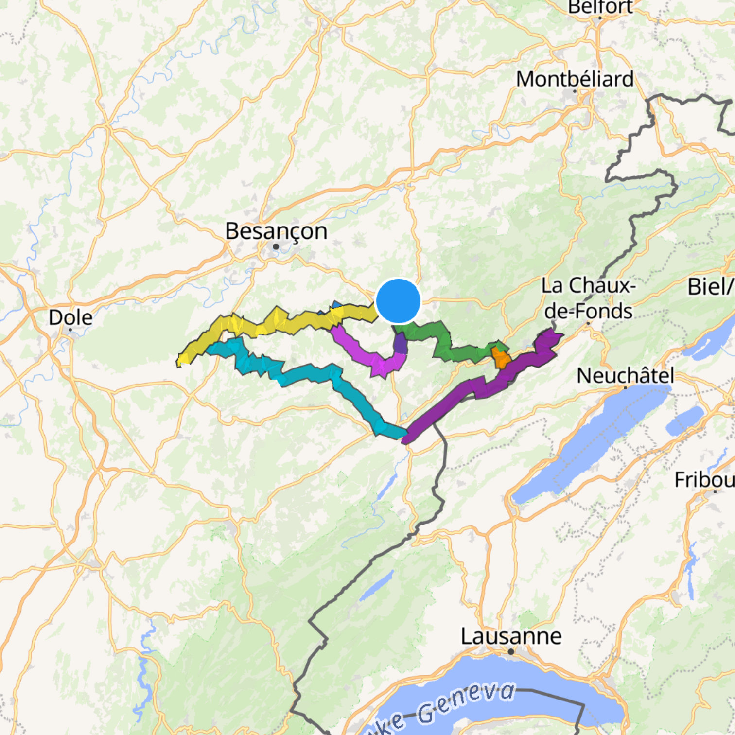 Map itinerary