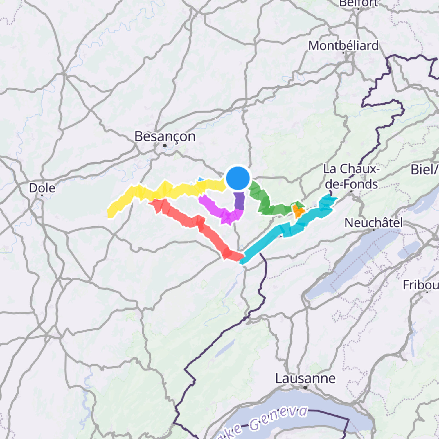Map itinerary