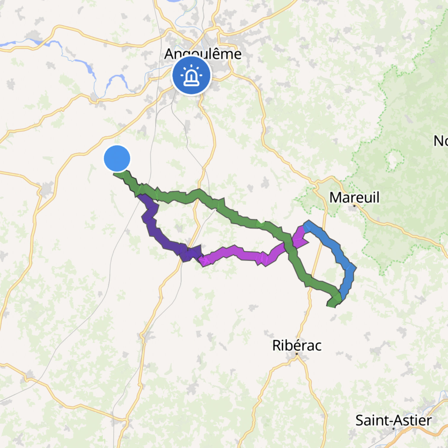Map itinerary
